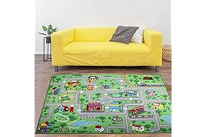 Yincimar Kids Play Rug: City Life Adventure for Learning and Fun