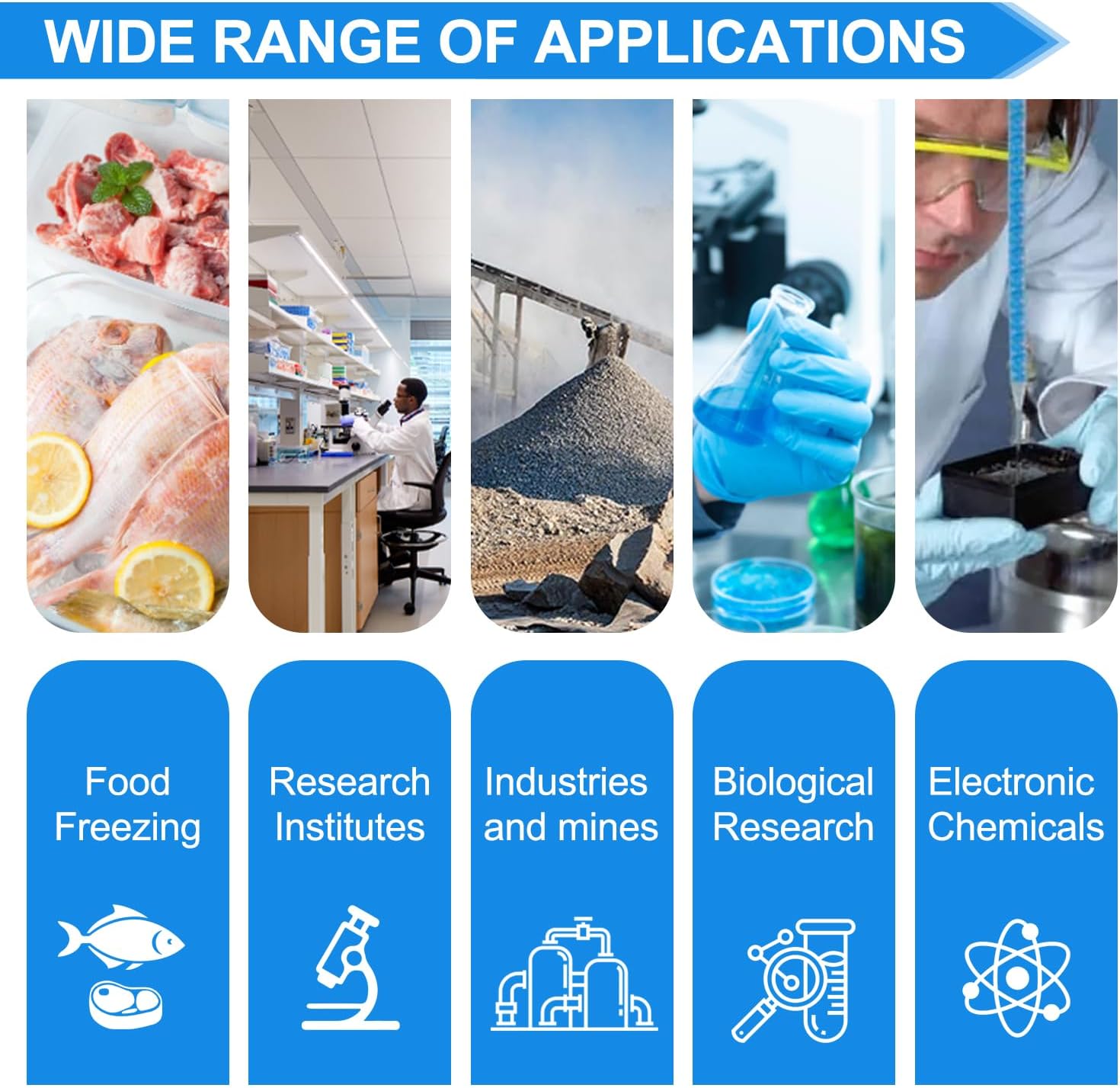 HNZXIB 58L -86℃ Ultra Low Temperature Freezer, Flash Freezer, Large Capacity Cryogenic Refrigerator for Lab Research Use and Seafood Meat Quick Freezing