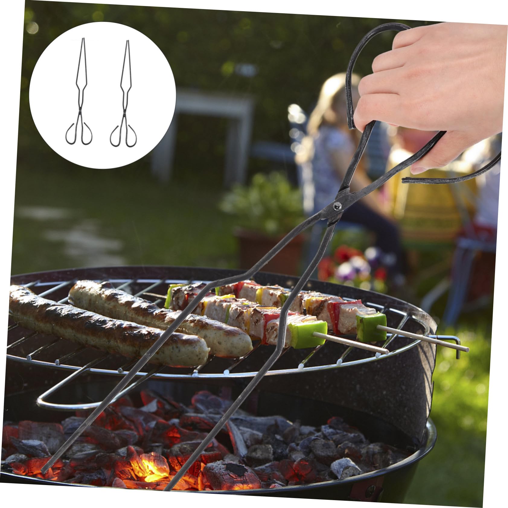 TOYANDONA 2pezzi Pinza Per Da e Carbone Di Pinze Lunghe Per Barbecue Attrezzo Per Picnic e All