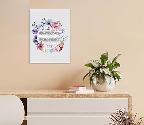 Miniatura 3 de Nogrit PASLM 23 - Arte de pared en lienzo cristiano, decoración de pared cristiana, versículos de la Biblia, carteles cristianos, decoración de