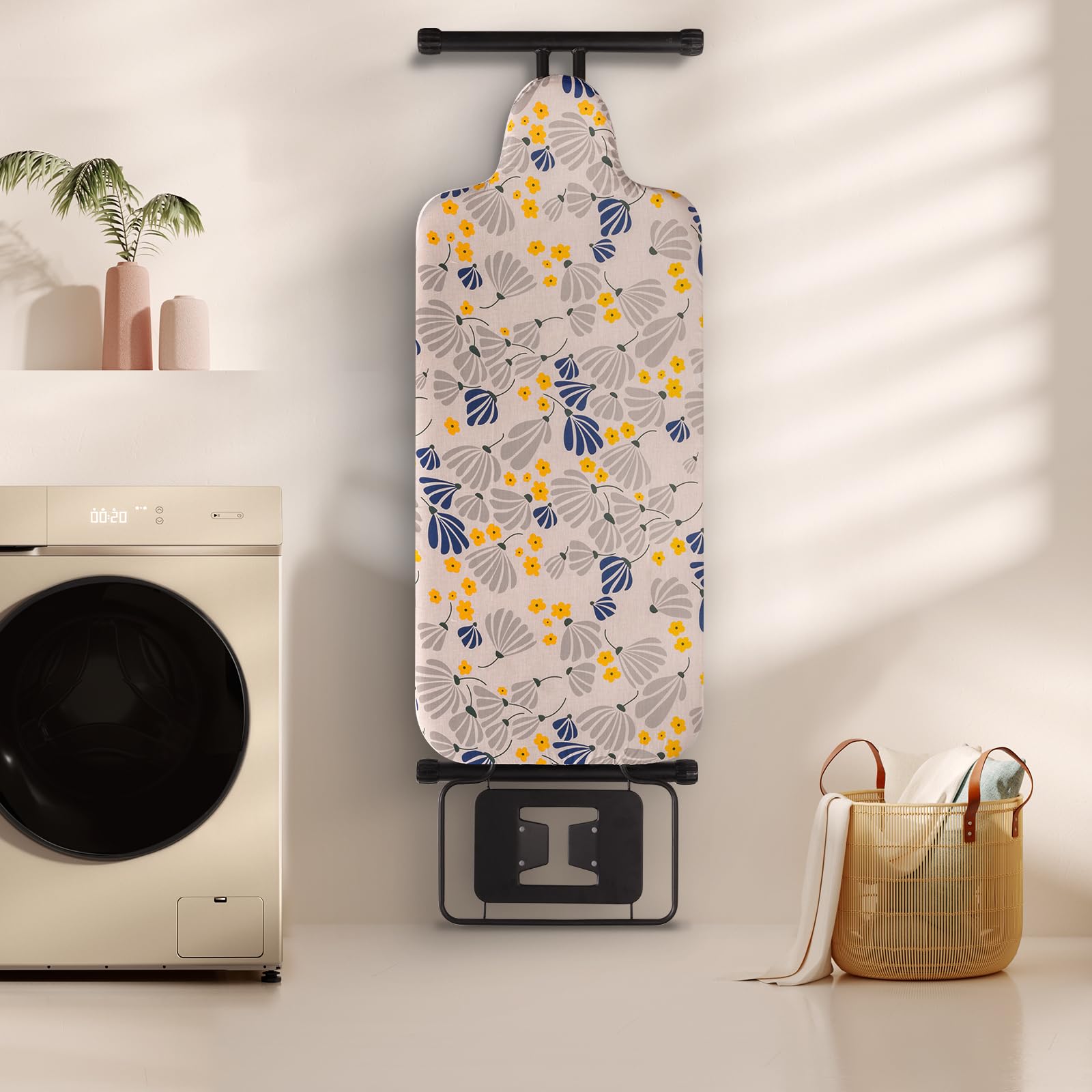 SLIETON Extra Large 54 x 20 inches Iron Board Cover,Made of Soft 100% Cotton Easy Installation, Scorch Resistant Surface (Dandelion)