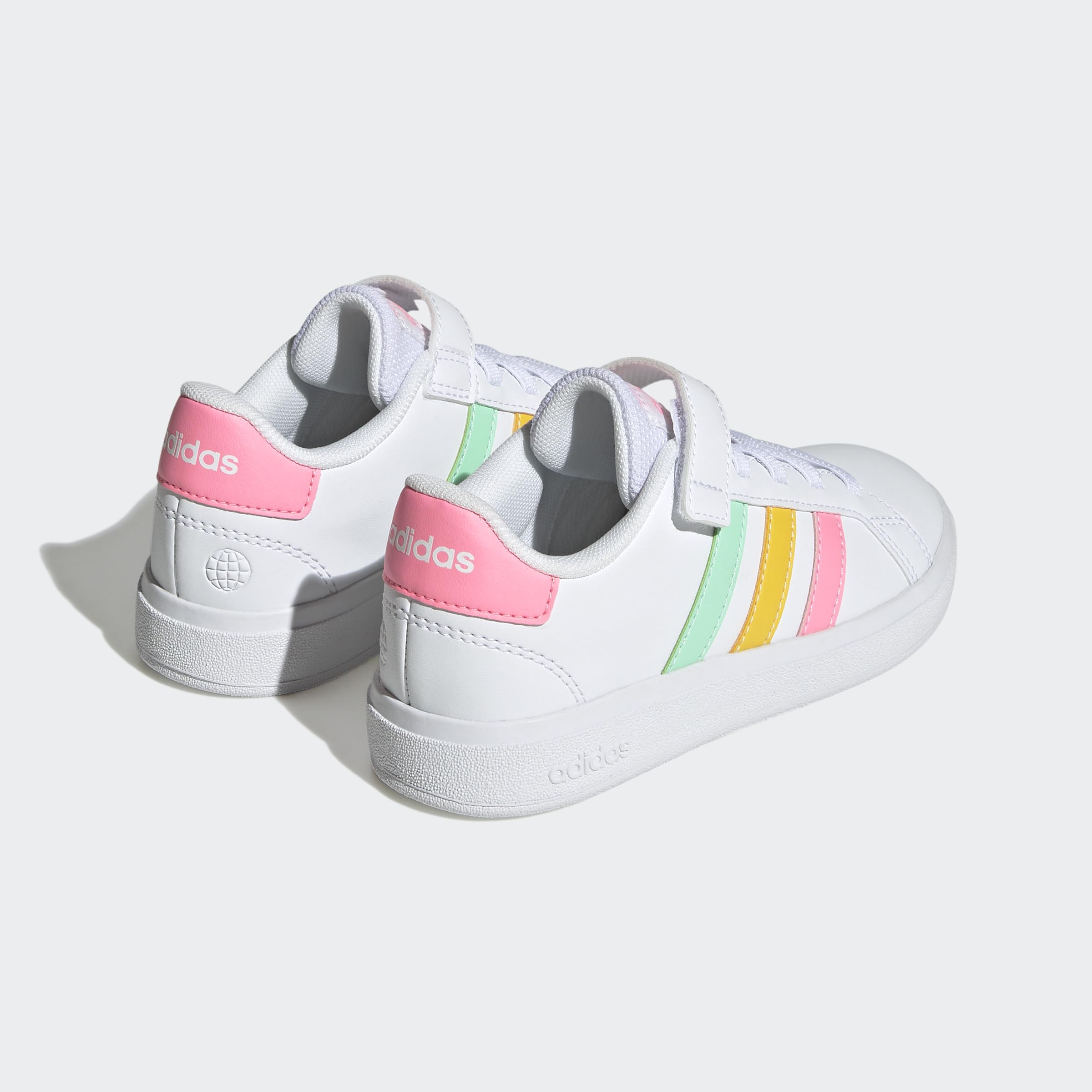 adidas Unisex niños Grand Court Court Elastic Lace and Top Strap Zapatos