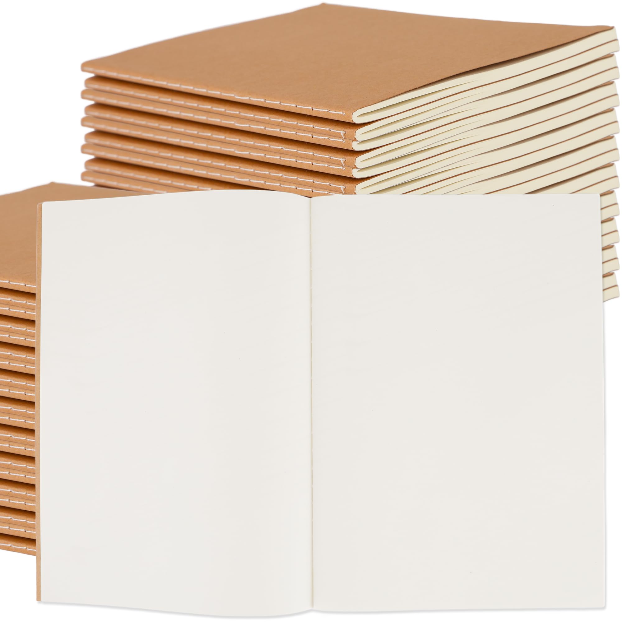 Confezione da 40 quaderni in carta kraft B5, vuoti, per studenti, insegnanti, medici adulti, ufficio, scrittura aziendale, 68 pagine, 34 fogli