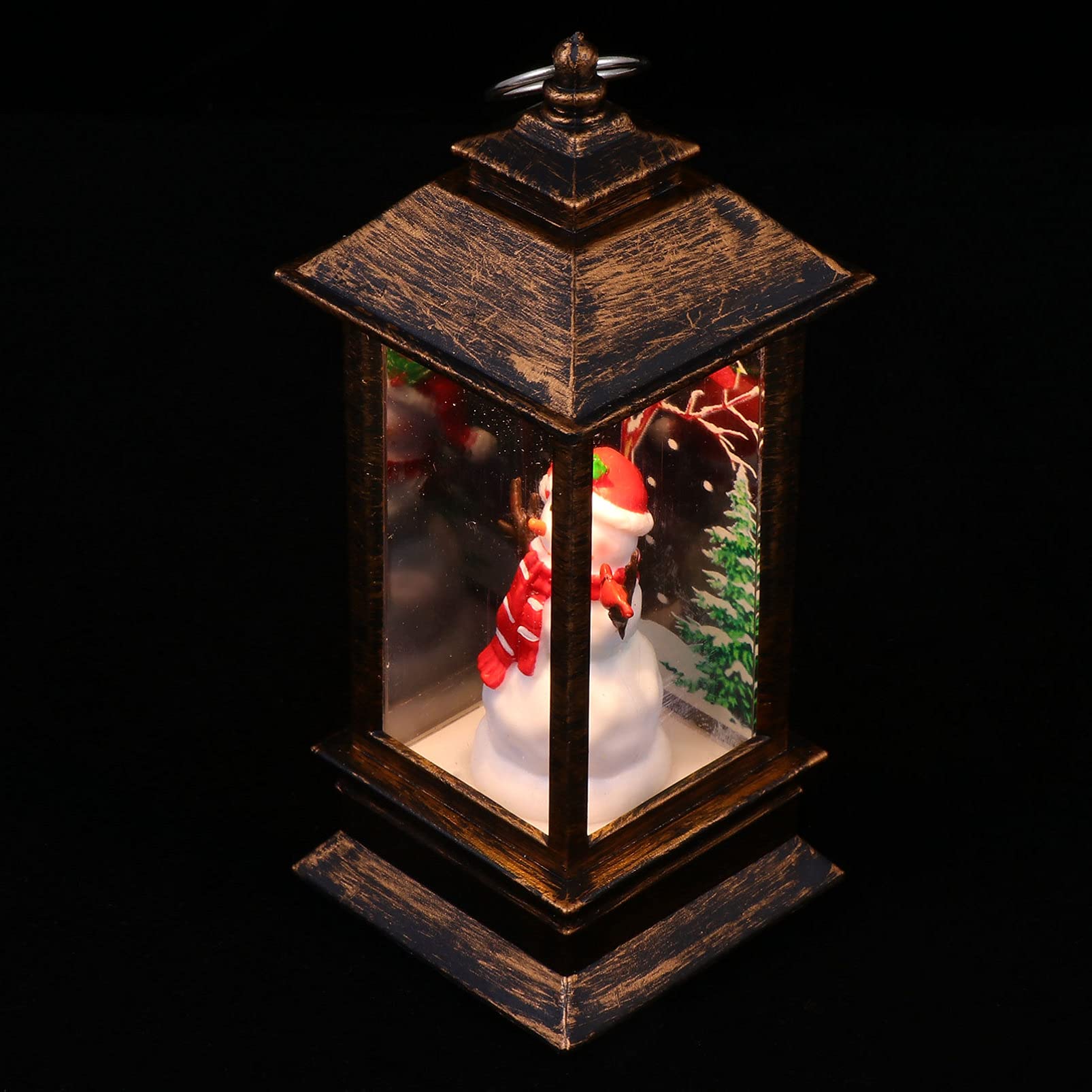 VOSAREA 1pc Christmas Lantern Decoration Home Decoration Lantern, Glowing Snowball Lantern Flashing Fairy Lights Christmas Tree Garden Bedroom Party Christmas Home Decoration Gift