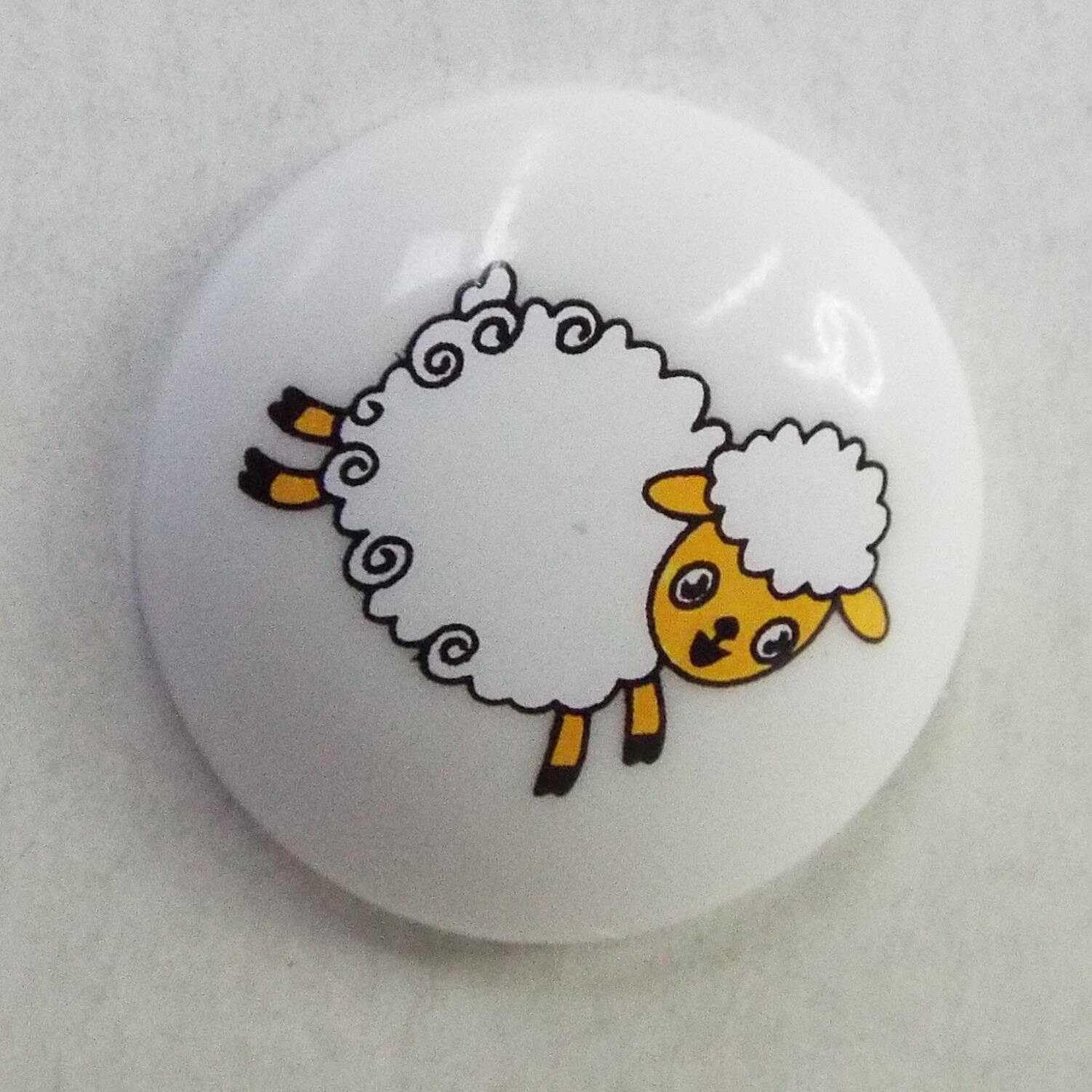 15mm Printed Button Childrens Vehicle Animal 029D, 7222 Sheep, 8