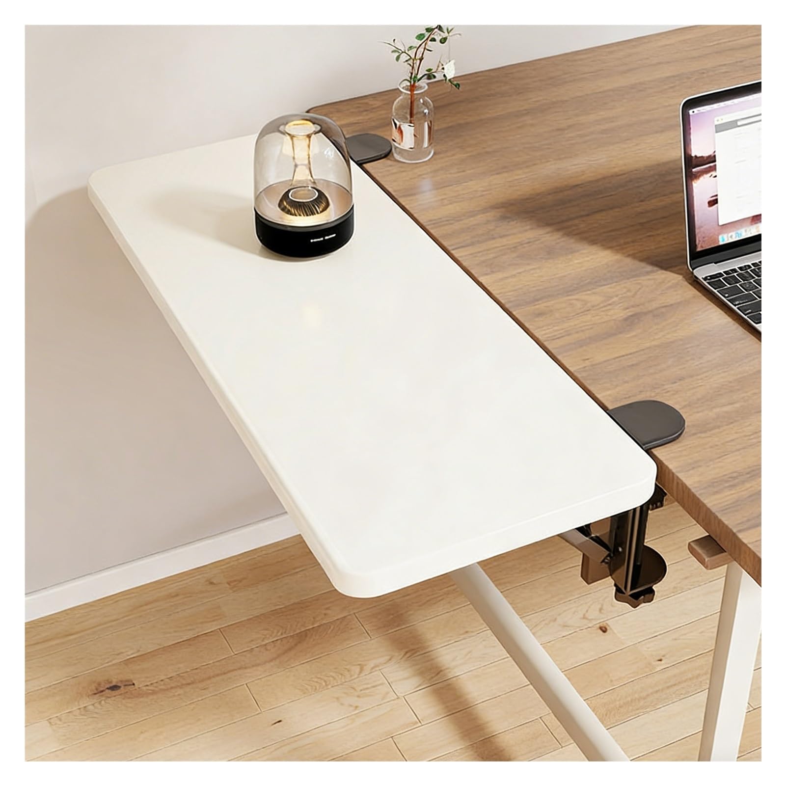 Prolunga Ergonomica per Scrivania, Prolunga per Scrivania da Computer, Ripiano per Tastiera, Braccioli, für Zuhause und Büro Stanzfrei(70x25cm)