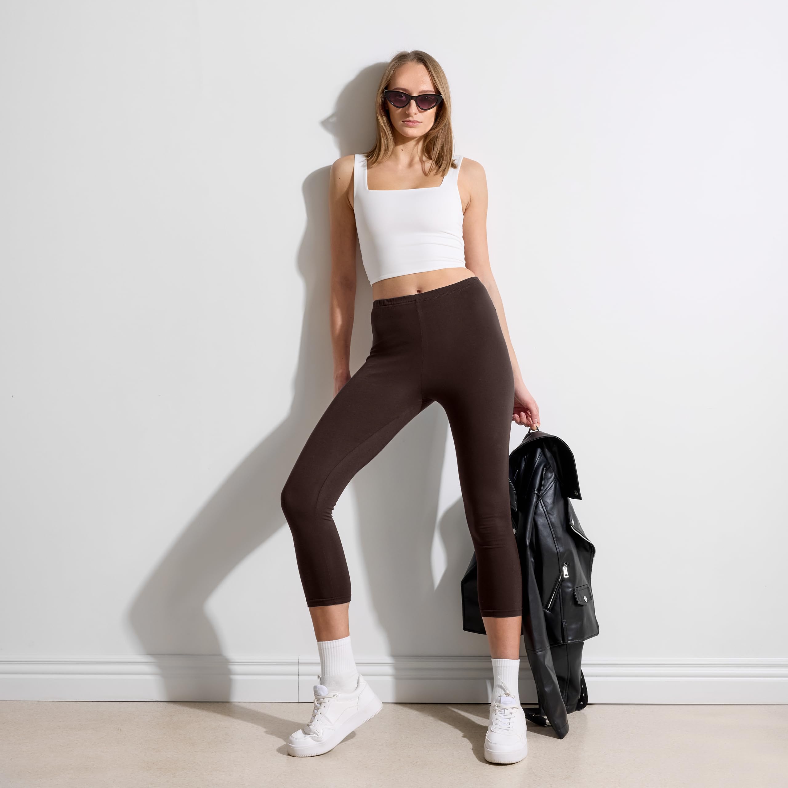 Ladeheid Damskie Legginsy 3/4 z Bawełny LA40-132