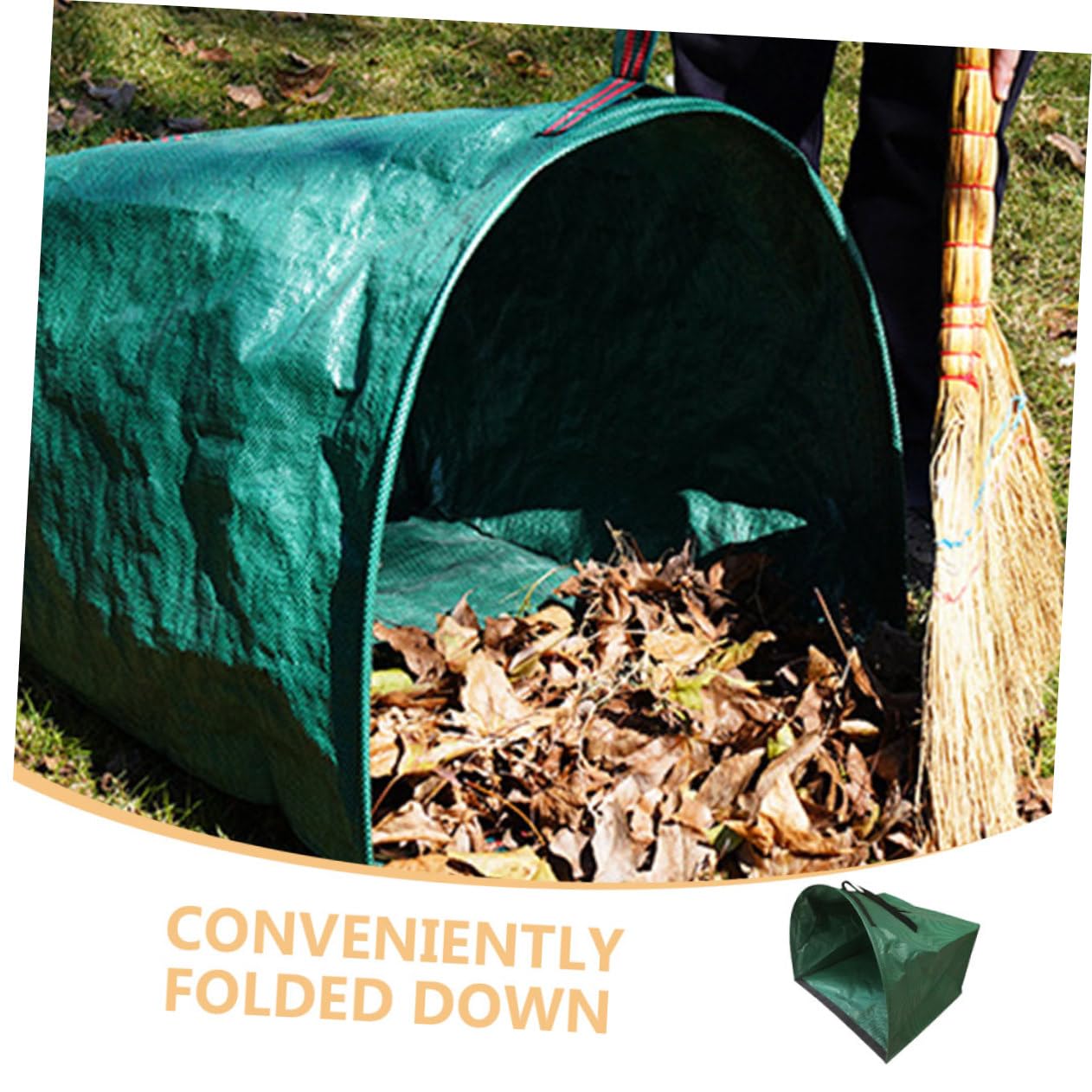 Halbrunder Laubsammelsack 1 Stück, Großer Pp Gartenbeutel Grün