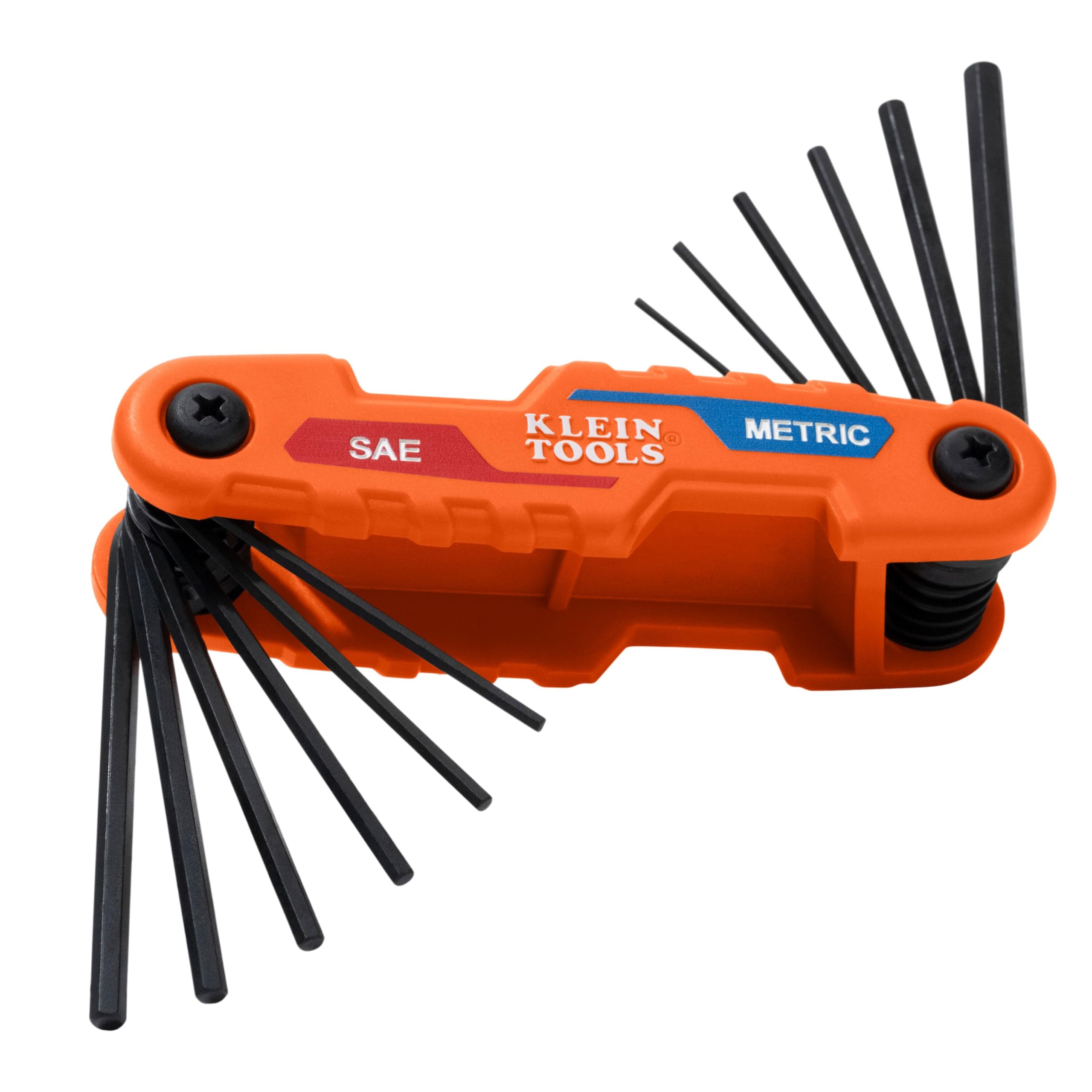 Klein Tools 70590 Compact Folding Hex Key, Metric and SAE Combo