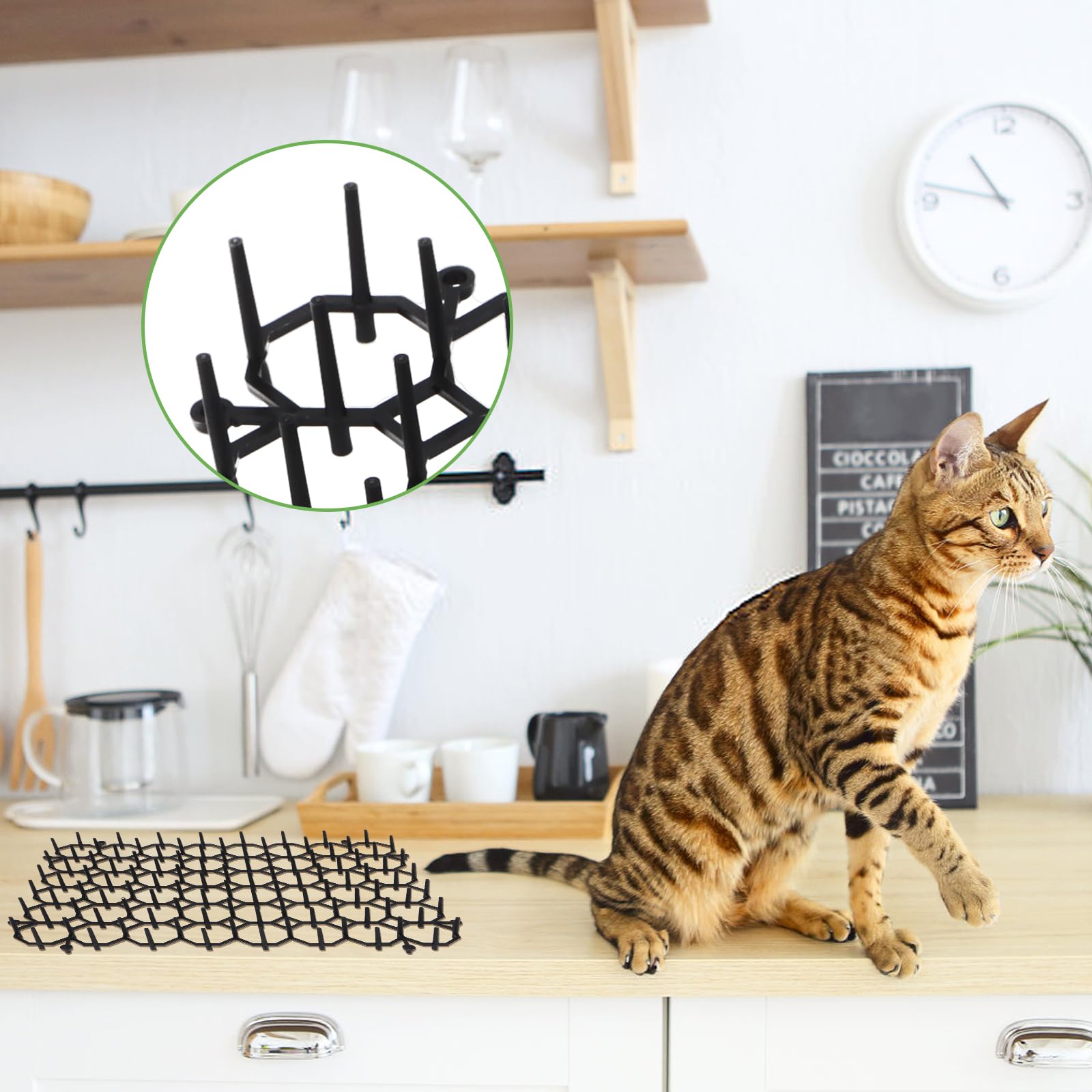 12 Pièces Tapis Anti-Chat Tapis Anti-Chat Avec Pointes Tapis De Jardinage En Plastique Dissuasion Reseau Anti Chat Chevilles Creuser Stopper Deterrent Pour Animal Sauvage Repulsif De Pointes 84725292