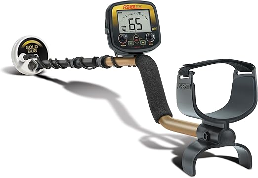 Fisher Labs Gold Bug Metal Detector, Black (GOLDBUG) – Lightweight, Ergonomic Design with LCD Display, Pinpoint, Ground Balance, and 2 Search Modes for Gold Nugget Prospecting