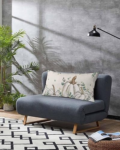 Miniatura 3 de Fundas de almohada de eucalipto y calabaza, tamaño King, fundas de almohada suaves para cama, fundas decorativas de lujo para sofá de cuerpo largo