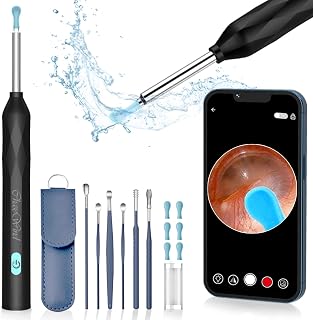 ChaseWind Ear Wax Removal, Wireless Ear Cleaner with 8.0MP Ultra HD Ear Camera Otoscope, Ear Wax Removal Tool with 6 LED Lights, Kids Adults and Pets Ear Cleaning Endoscope for iPhone Android Phones