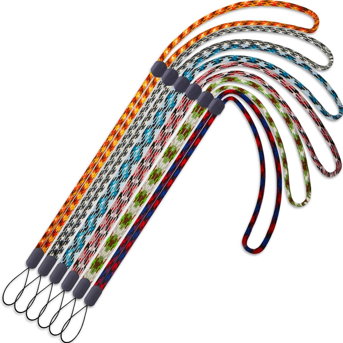 Foshine 6 Pack Adjustable Lanyard 6 Colors Neck Lanyards Straps Long For Pen ID Badge Holder Keys Office Cute Cruise Colourful