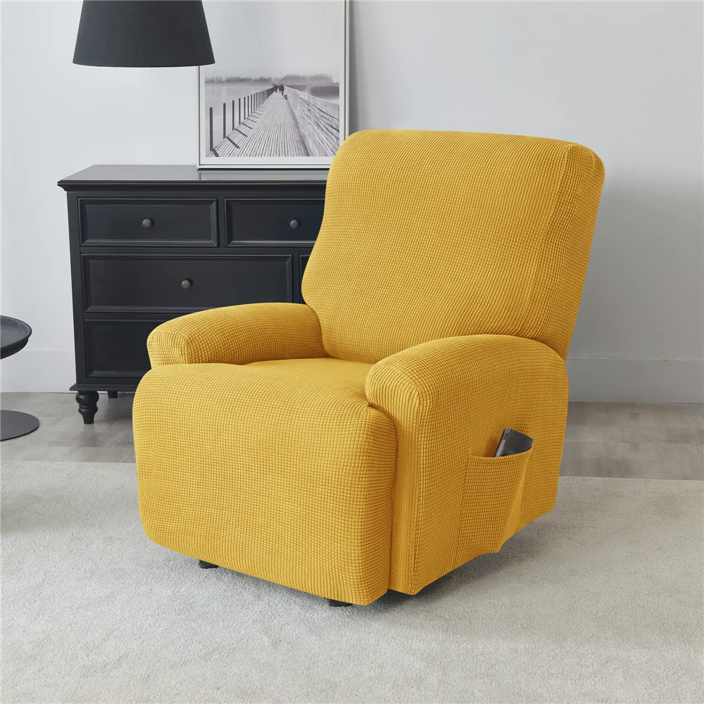 Copripoltrona Relax Copripoltrona Per Poltrona Relax Reclinabile - Fodera Elasticizzata 4 Pezzi Con Tasche Protezione Da Graffi Di Animali