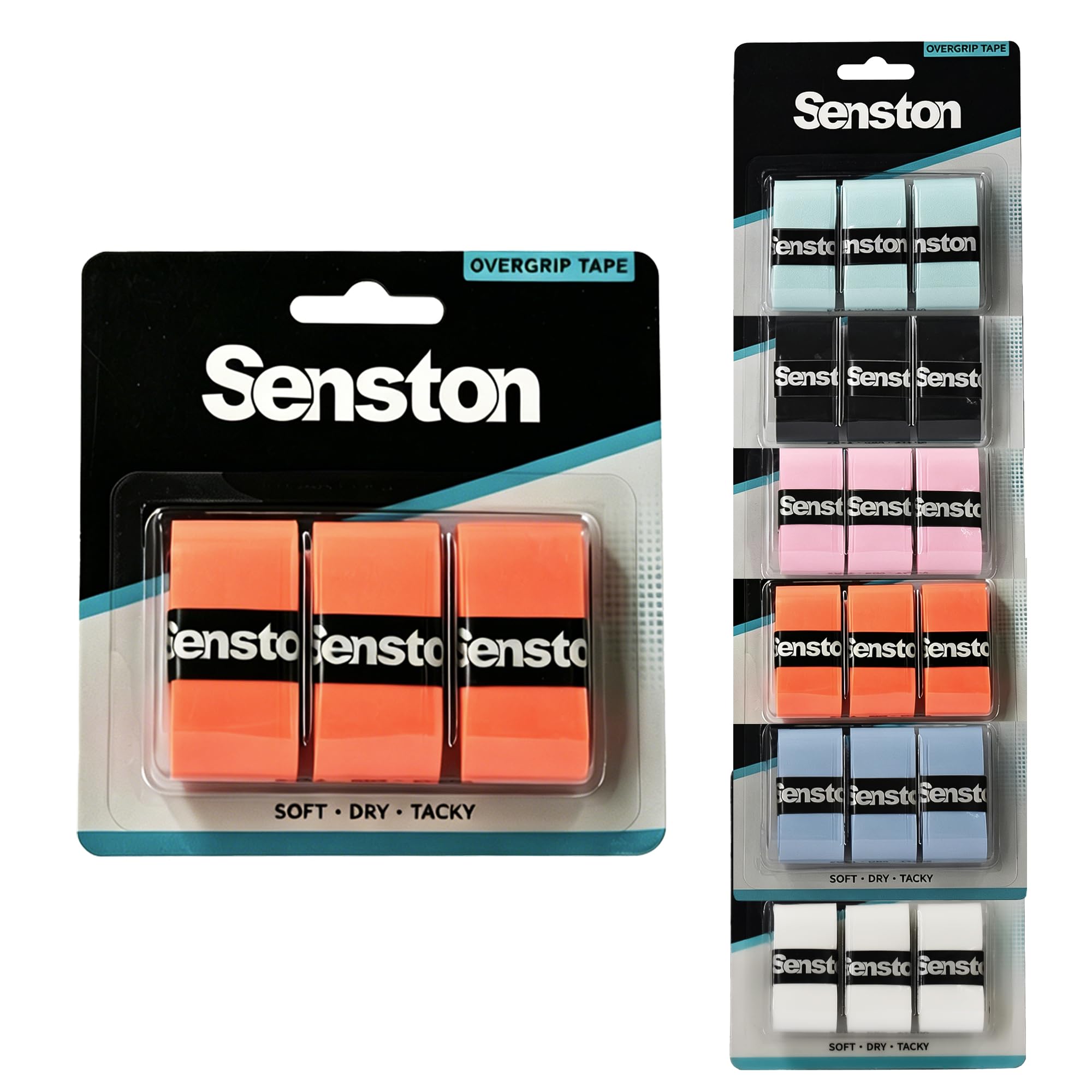 Senston 3pcs Racket Grip Tape for Tennis/Badminton/Squash Anti-Slip Absorbent Overgrip โ image 1