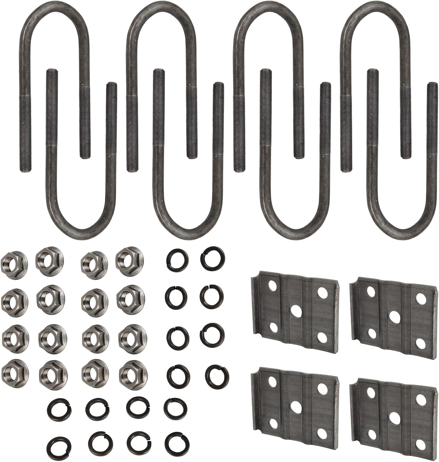ECCPP New Trailer U Bolt Kit 6 1/4" Long Trailer Axle kit 2-3/8" Round Axle 1/2" Diameter Suspension Kit for Boat Trailer Double Eye Trailer Leaf Spring (3500lbs Trailer Axles)