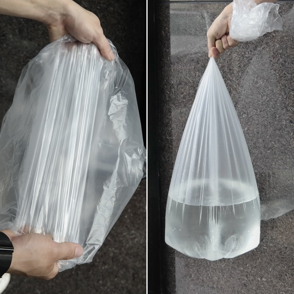 40 L bolsas de basura transparentes, bolsas de basura transparentes grandes, 200 bolsas