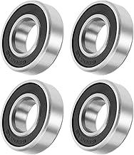 METALLIXITY Deep Groove Ball Bearings (6900-2RS, 10mm x 22mm x 6mm) 4 pieces, Carbon Steel Double Shield Industrial Bearings - For Industrial Micro Motors