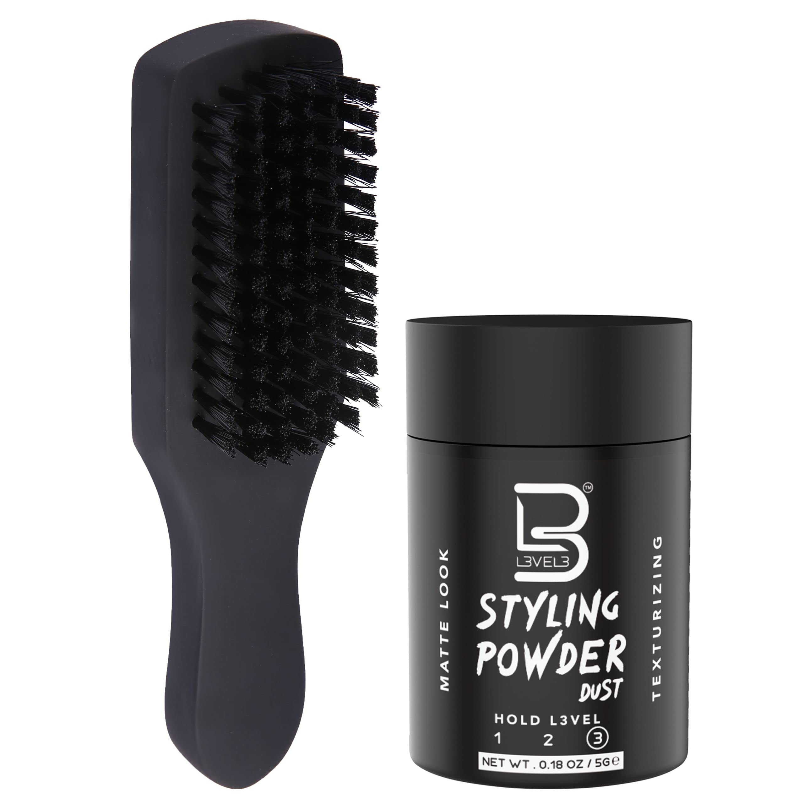 L3 Club Brush - Perfect for Hair Cutting and Fading - Gentle Yet Effective Bristle - for Barbers (Sample Powder Included)