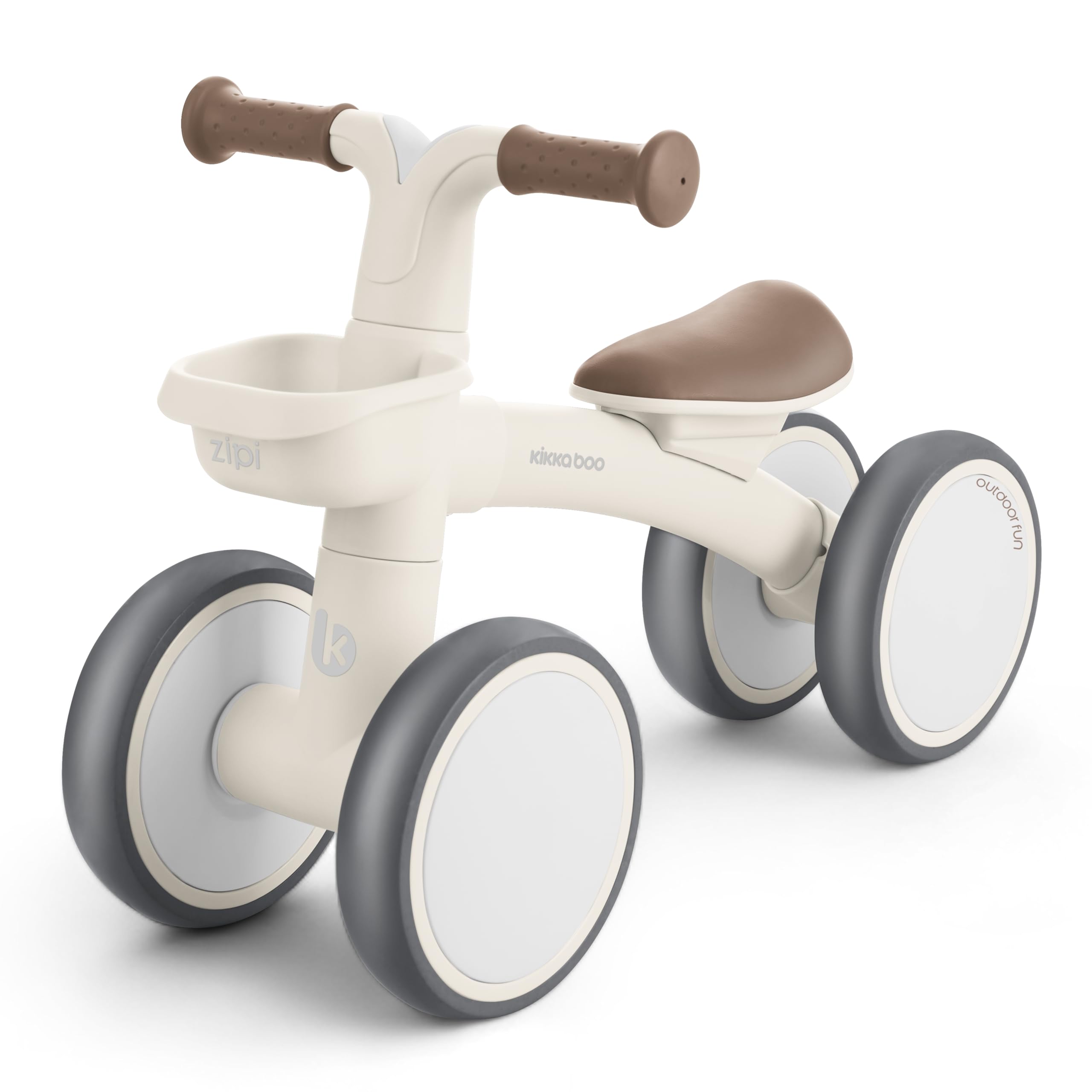 KikkaBoo Bicicleta Sin Pedales ZIPI, Correpasillos Bebé de 1 a 3 Años, Bicicleta Equilibrio, Bici Bebé con Canasta, Ajustable, Juguete para Niños, Regalo Bebé