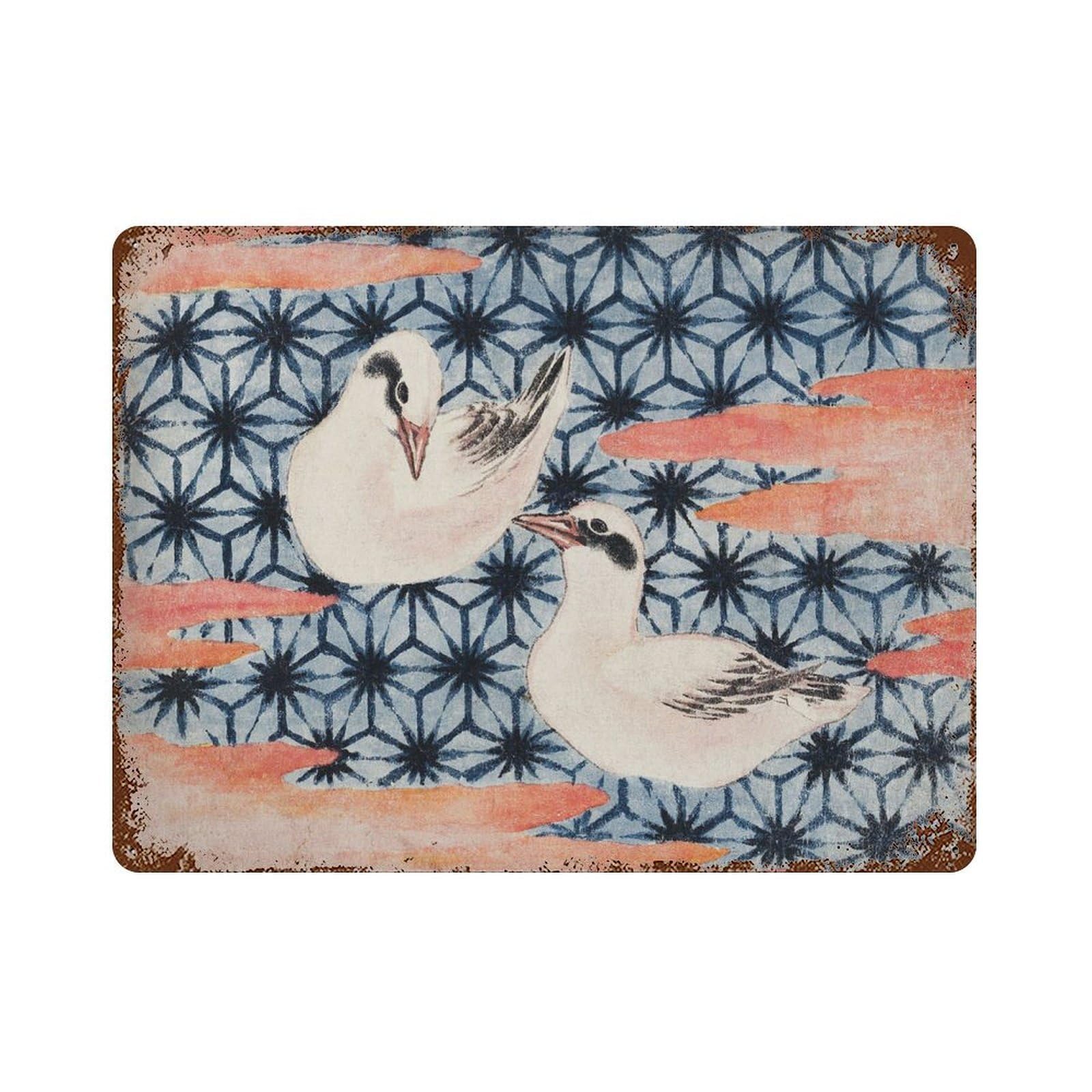 xiaoxiaoshen Hokusai Birds Vintage Japanese Woodblock Wall Decor Art Metal Tin Poster Modern Home Decor Art Home Bar Shop Decorations Vintage Sign 30x40cm