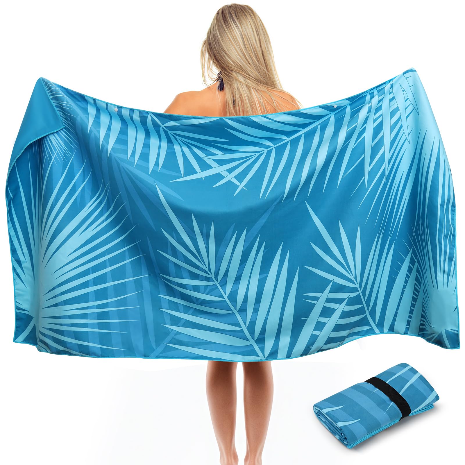 ELAKIRI Mikrofaser Strandtuch XXL 180x90cm - Microfaser Badetuch Groß Leichtdünn Weich | Familien Reisehandtuch Schnelltrocknend Strandhandtuch | Saugfähig Sandfrei Strandtücher für Strand,Schwimm