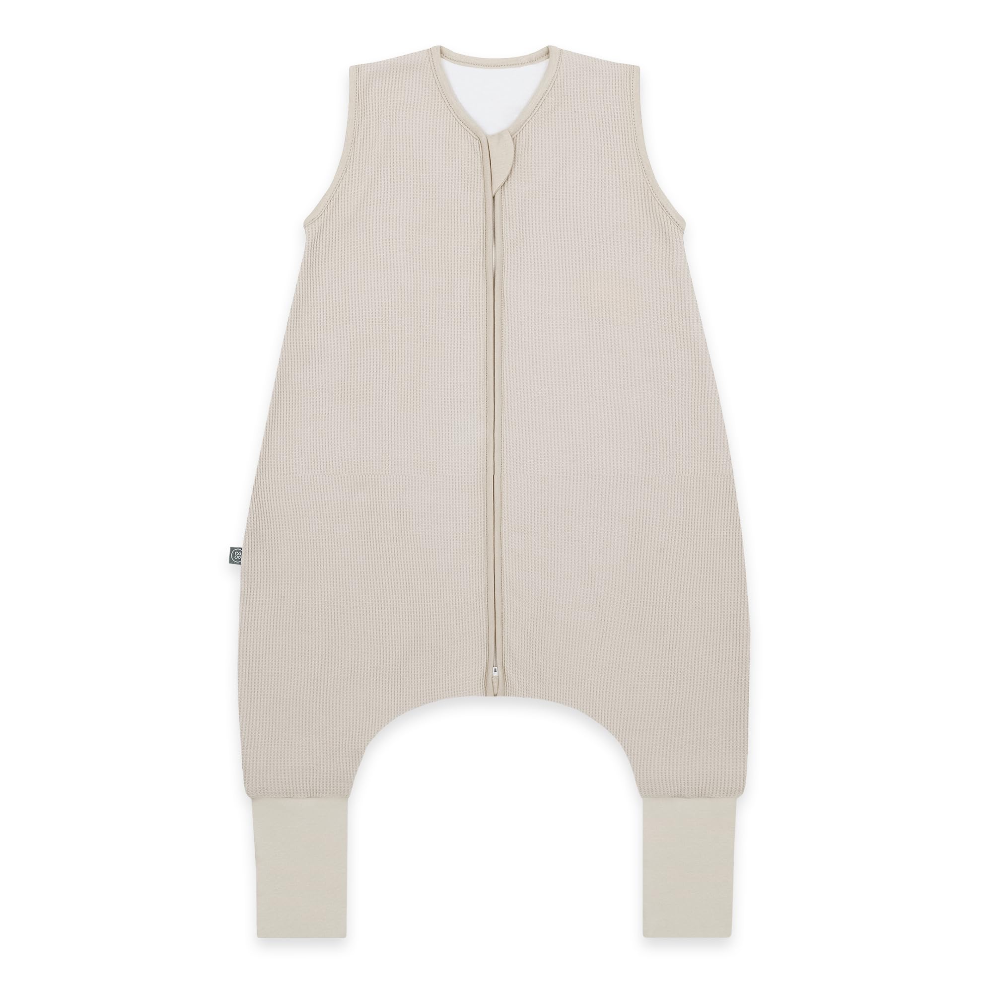 emma & noah Baby Schlafsack mit umschlagbaren Füßen 2.5 TOG, Strampelsack für den Herbst und Winter, Bio-Baumwolle, OEKO-TEX Zertifiziert, Ideal für aktive Kinder (Essential Beige, 70)