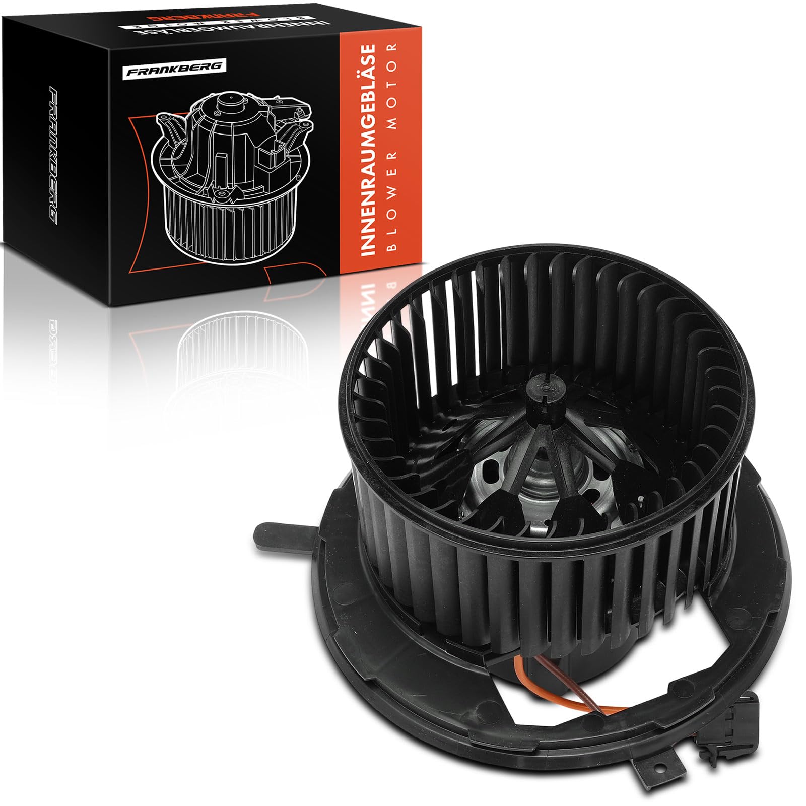 Frankberg Ventilador de calefacción motor del ventilador | Compatible con: Altea XL 5P5 5P8, O.c.t.a.v.i.a III 5E3 NL3 NR3, CC 358, Golf Plus 521 5M1, O.c.t.a.v.i.a II 1Z3