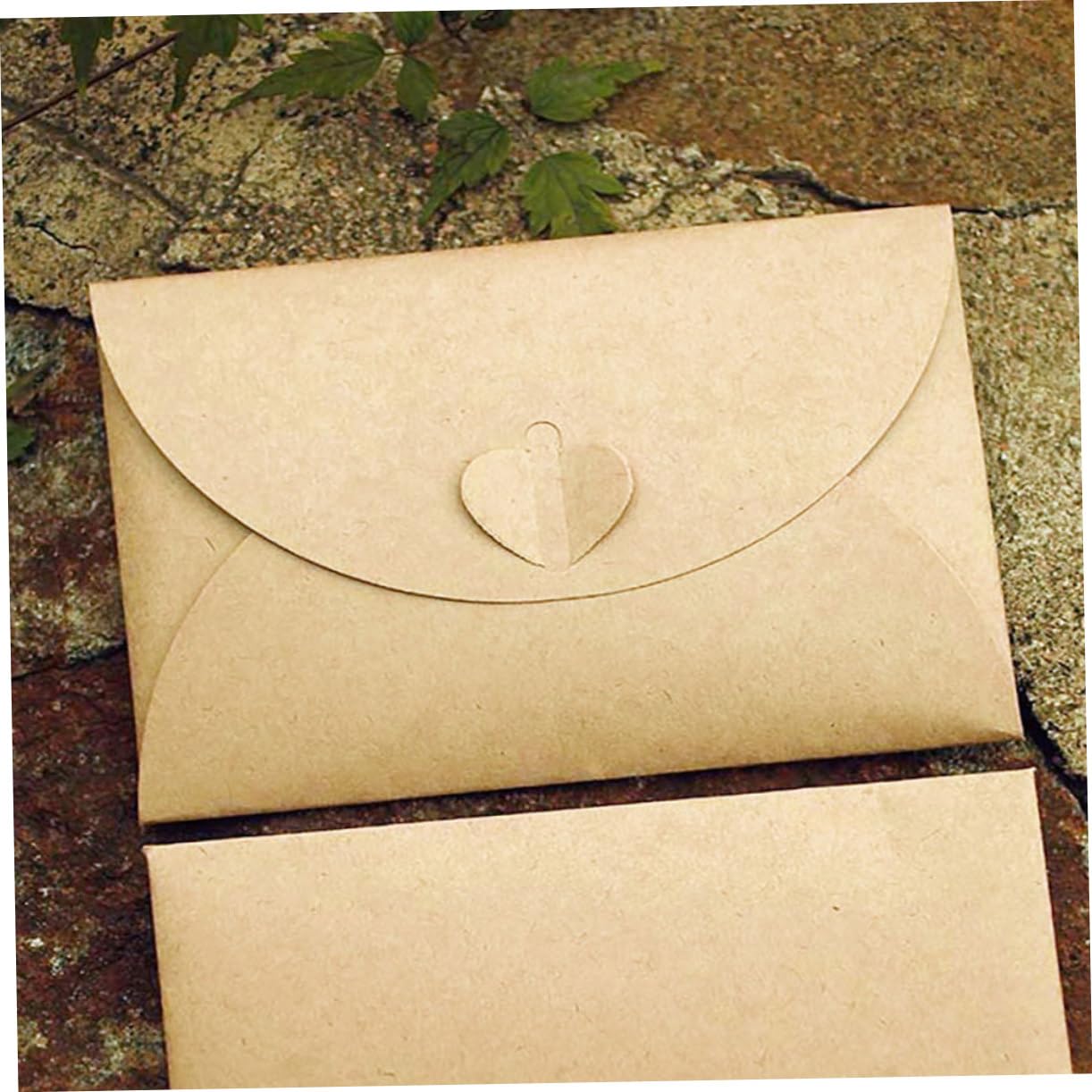 100piezas Candado De Sobres De Papel Kraft Vintage Para Guardar Postales Sobres De Almacenamiento Para Suministros De Bricolaje