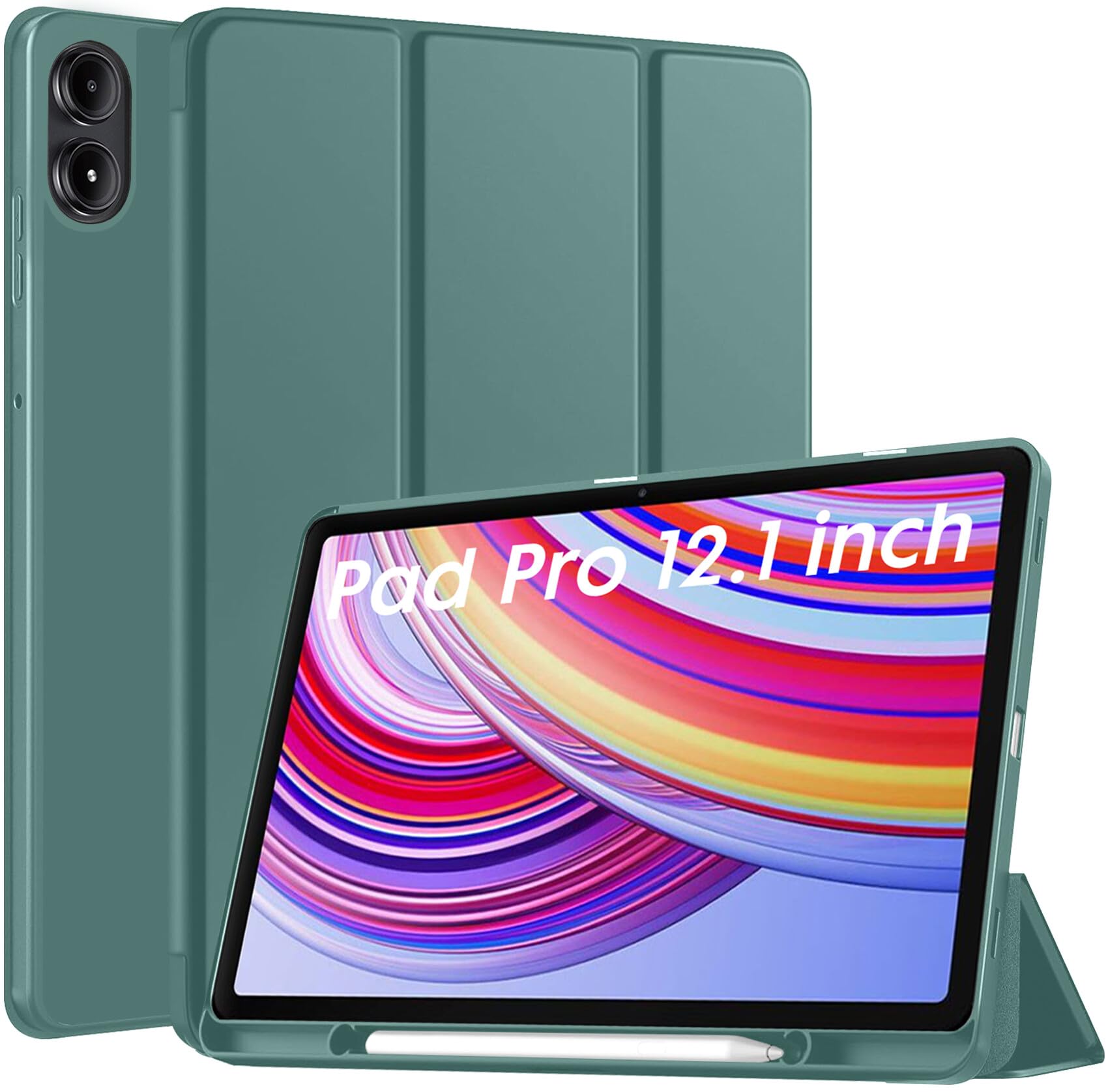 Robustrion Cover for Redmi Pad Pro 12.1 Cover Case, Flip Cover with Pencil Holder for Redmi Pad Pro 5G Tablet 12.1 inch [ Auto Sleep Wake Support] - Dark Green (B0D6W7H5ZS) Amazon Price History, Amazon Price Tracker
