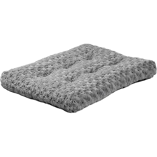 MidWest Homes for Pets XXS QuietTime Deluxe Gray Ombré Swirl Plush Pet Bed, Machine Washable, Non-Skid Bottom, Soft Crate Mat for 18-inch Crates