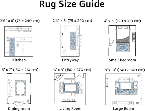 Miniatura 8 de Vernal - Alfombra antideslizante lavable a máquina para sala de estar, dormitorio, comedor, apta para mascotas, de alto tráfico, no desprende