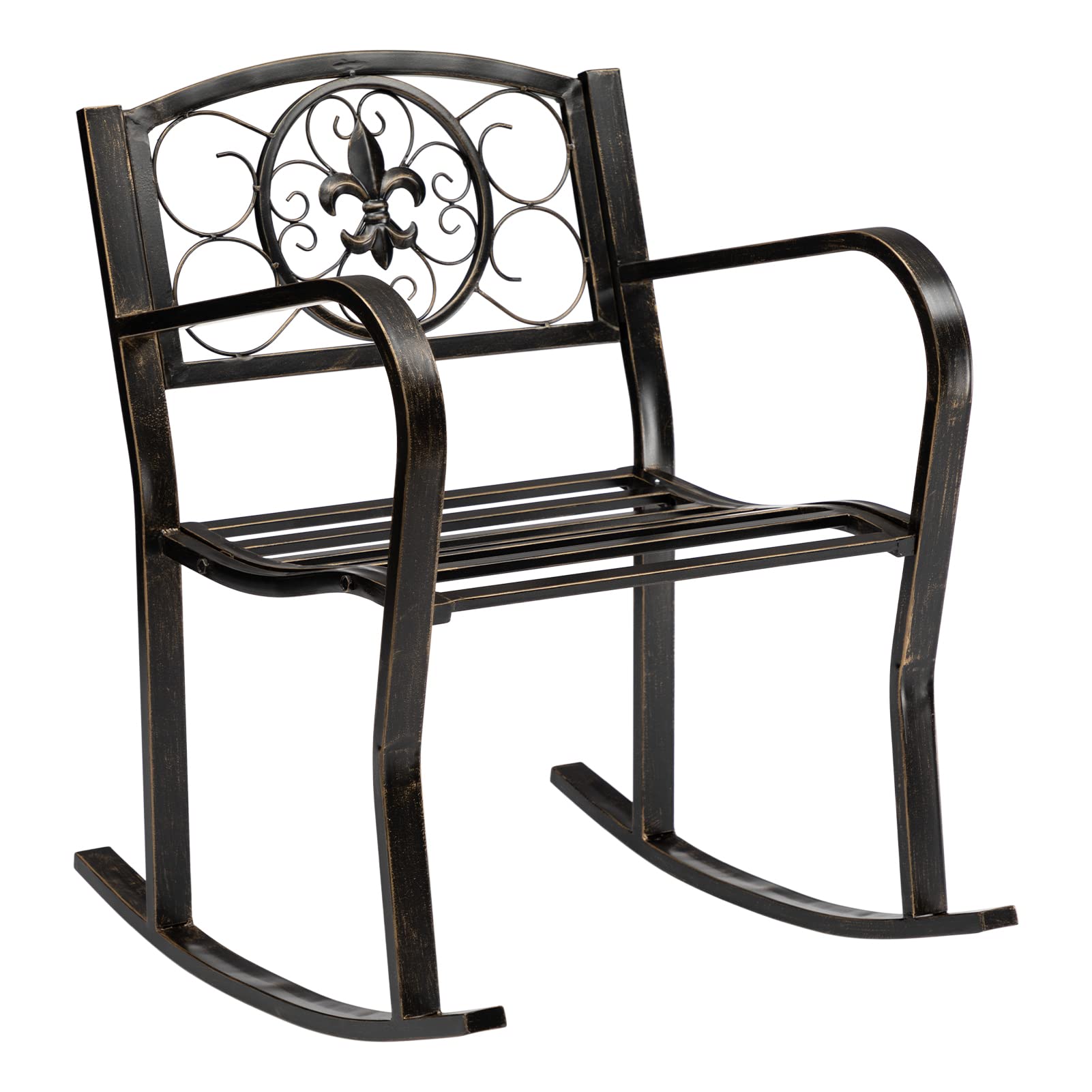 Buy MATICO Metal Vintage Rocking Chairs with Back & Armrest, Outside