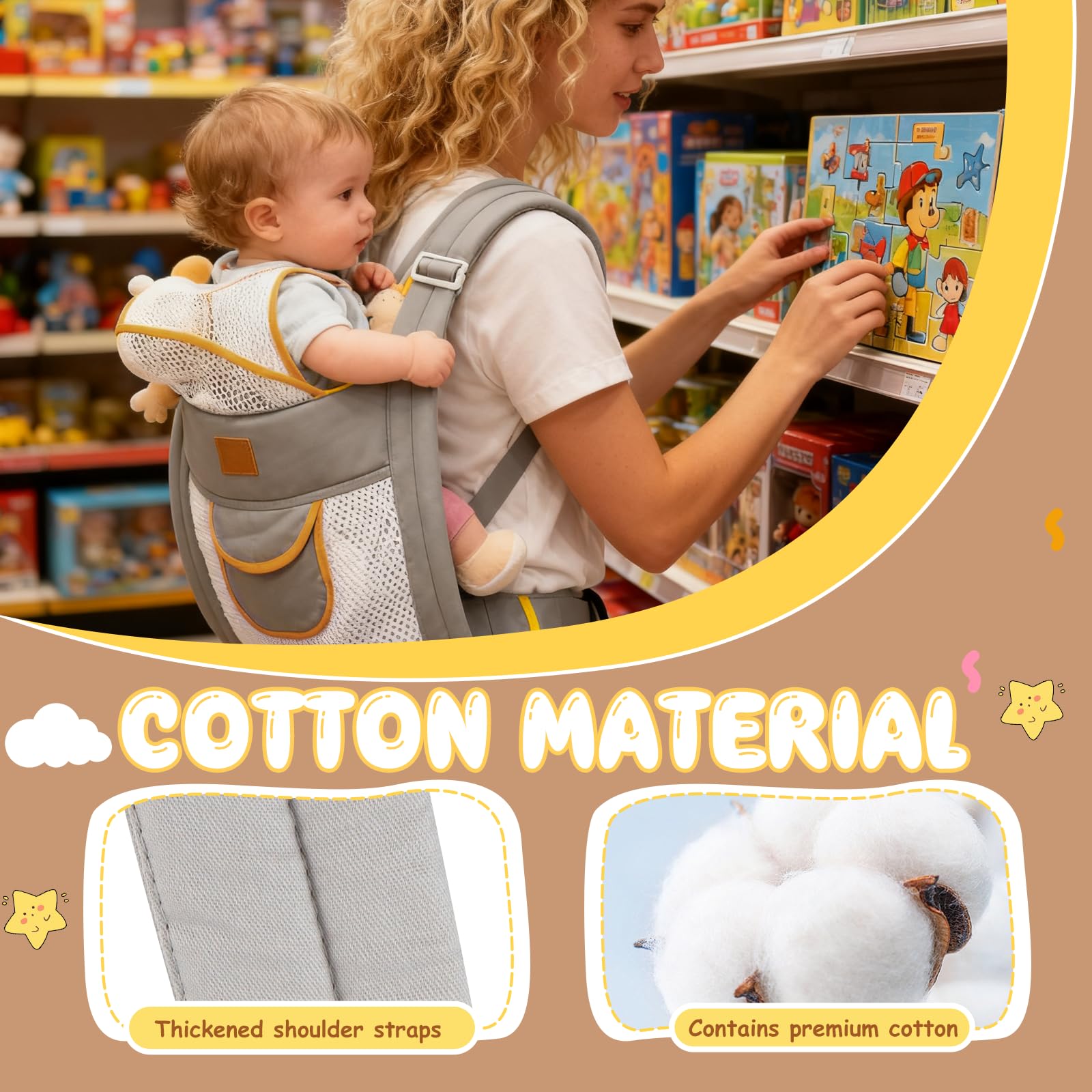 Baby Carrier for 0-36 Months, Stokke Ergonomic Waist Bag, Stokke Waist Bag with Adjustable Straps - Image 3