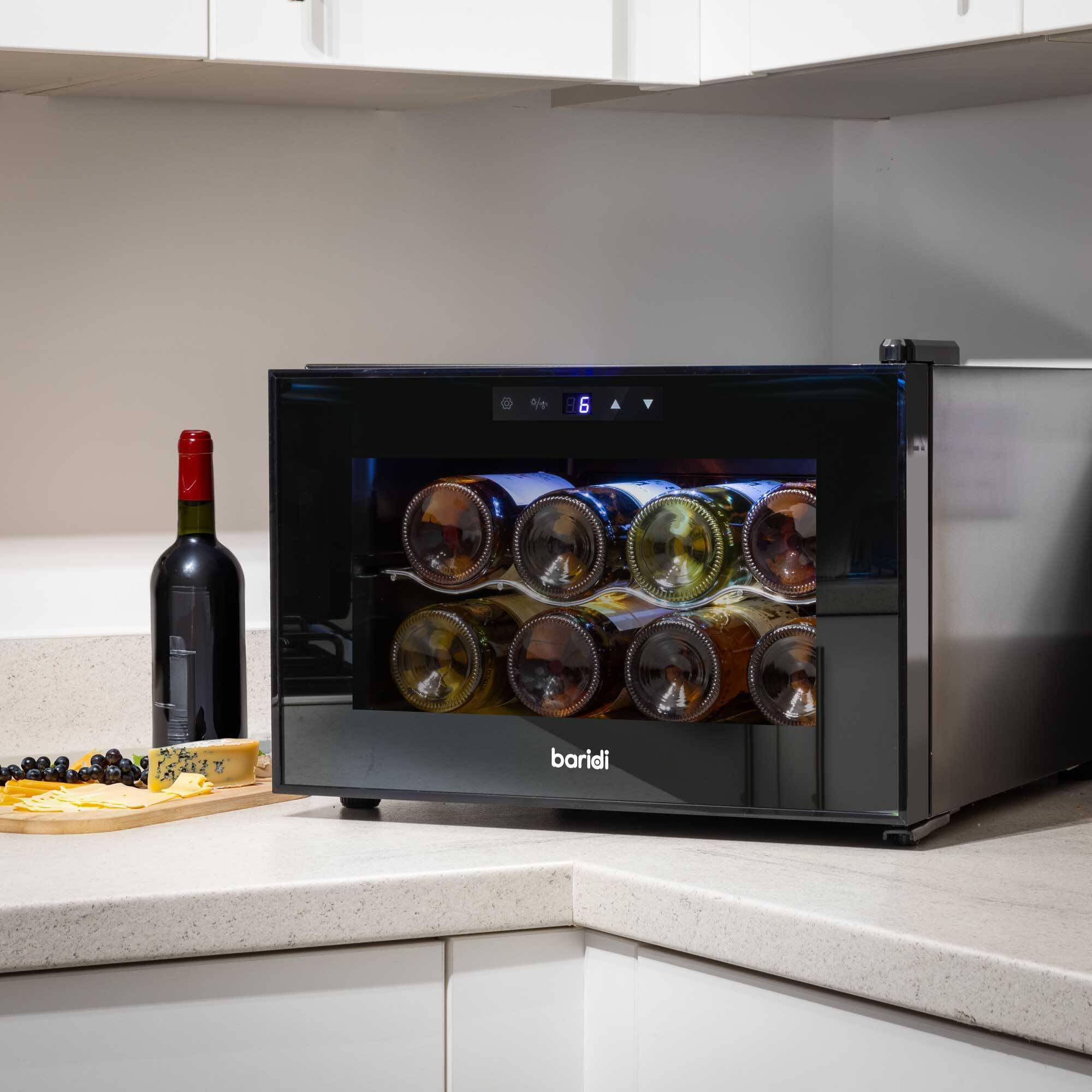 Baridi 8 Bottle Wine Cooler, Thermoelectric, 5-18°C, Touch Control, Table Top - DH218 — view 5