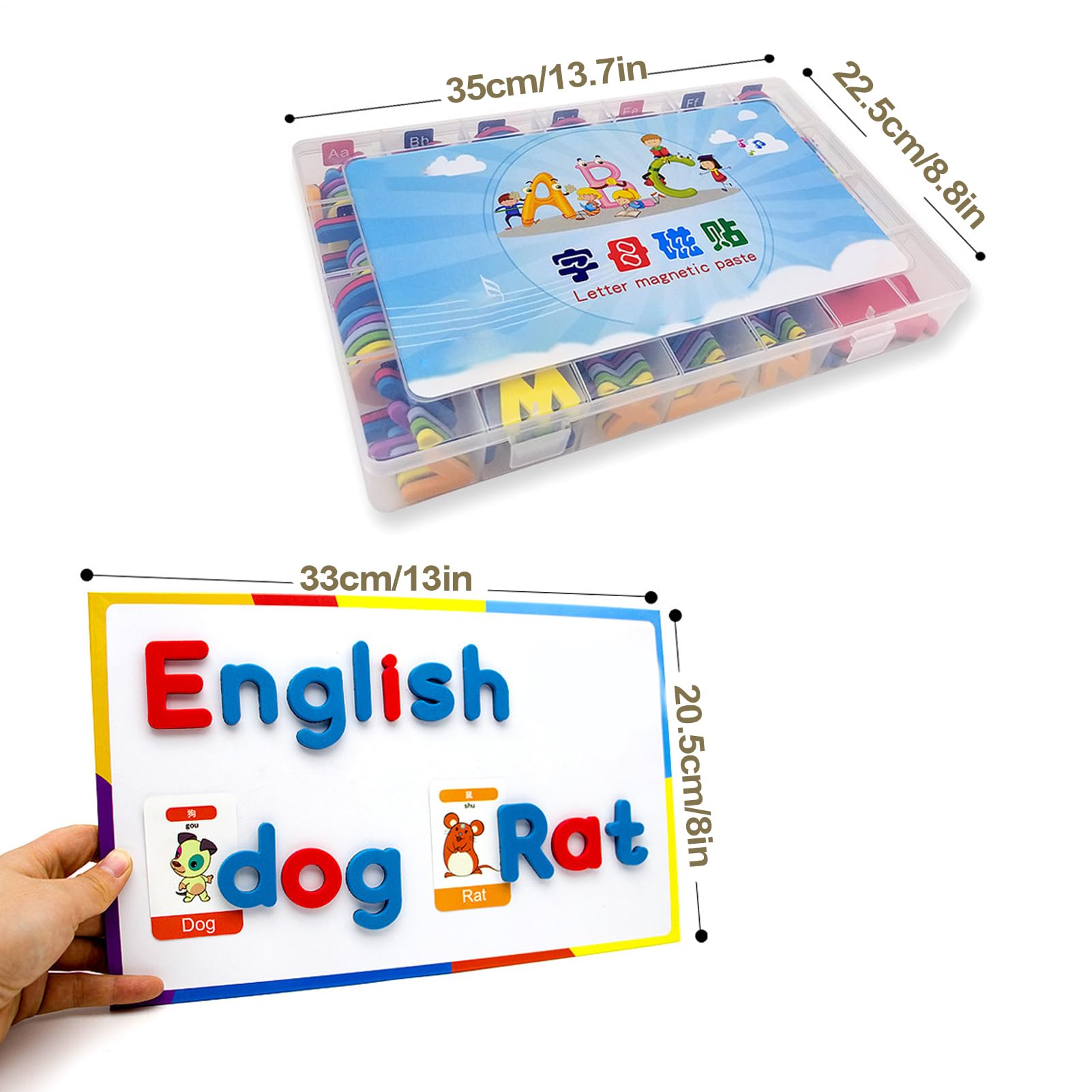 Cifre magnetiche - Lettere Colorate, Cartelle Educative, Giocattoli per | l'asilo, Calcolatrice di ortografia interattiva, per bambini e bambini, per l'asilo, aula di matematica, riconoscimento
