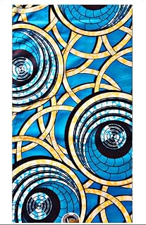 MAYNOWAX Coupon Pagne Tissu Wax Africain cire original 100% coton 2 yards soit 180cm x120cm