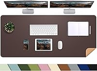 Vista 56 de Protector de escritorio de cuero, tapete de escritorio grande con corcho natural y cuero PU, alfombrilla para mouse, alfombrilla de escritorio