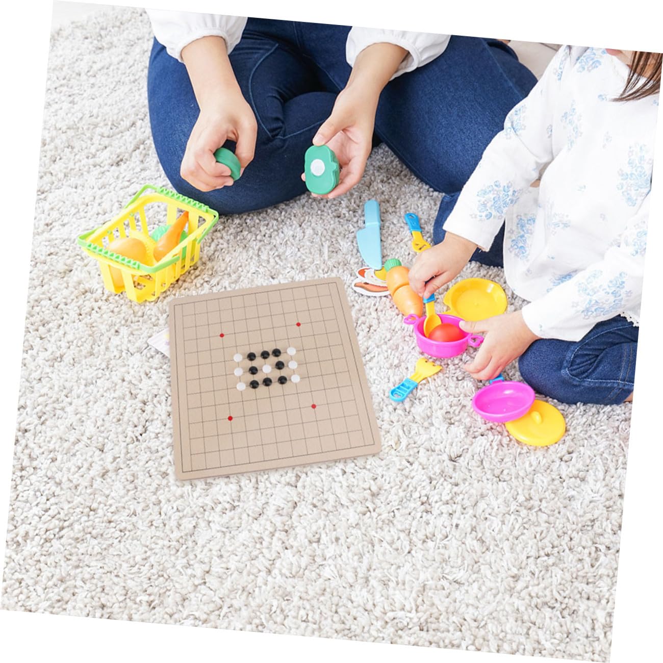 Jeu de Dames Gobang en Bois, Jouet Éducatif pour Garçon et Filles