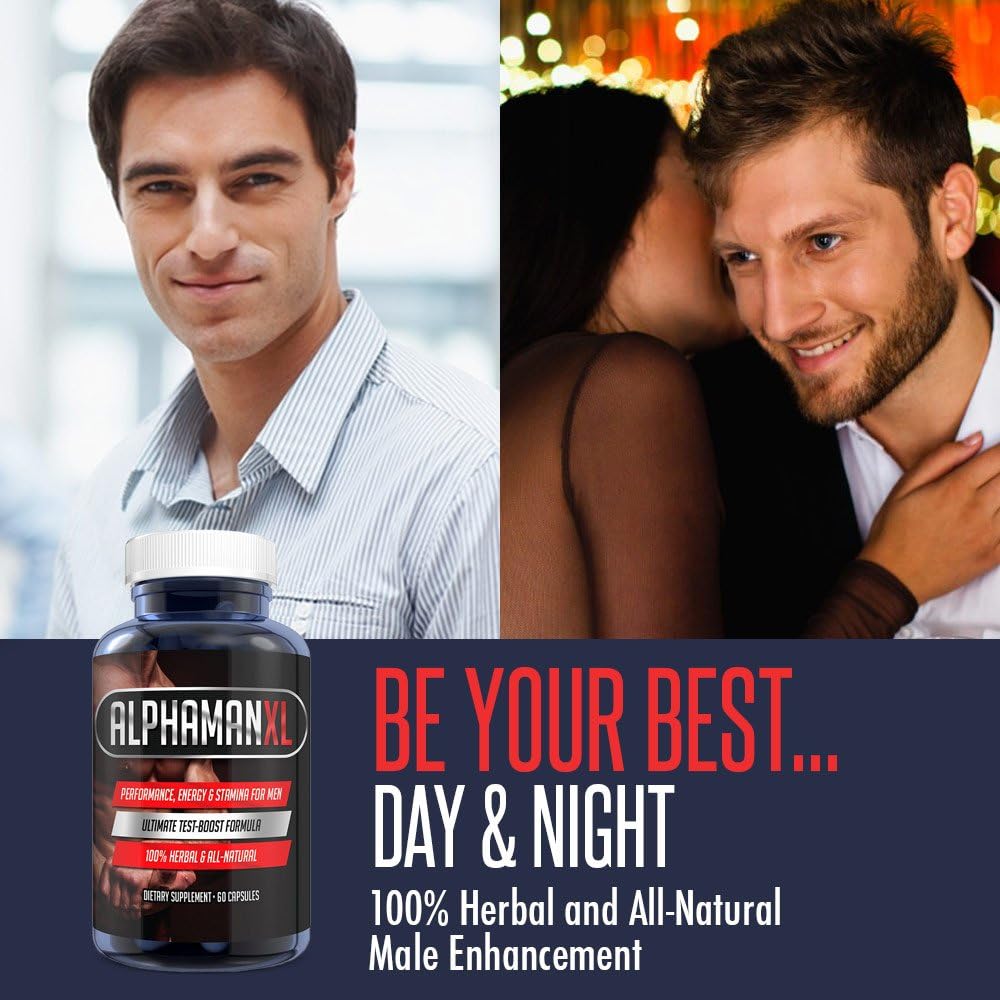 AlphaMAN XL Male Pills | - Enlargement Booster Increases Energy, Mood & Endurance | Best Performance Supplement for Men - 1 Month Supply, 60 Capsules : Health & Household