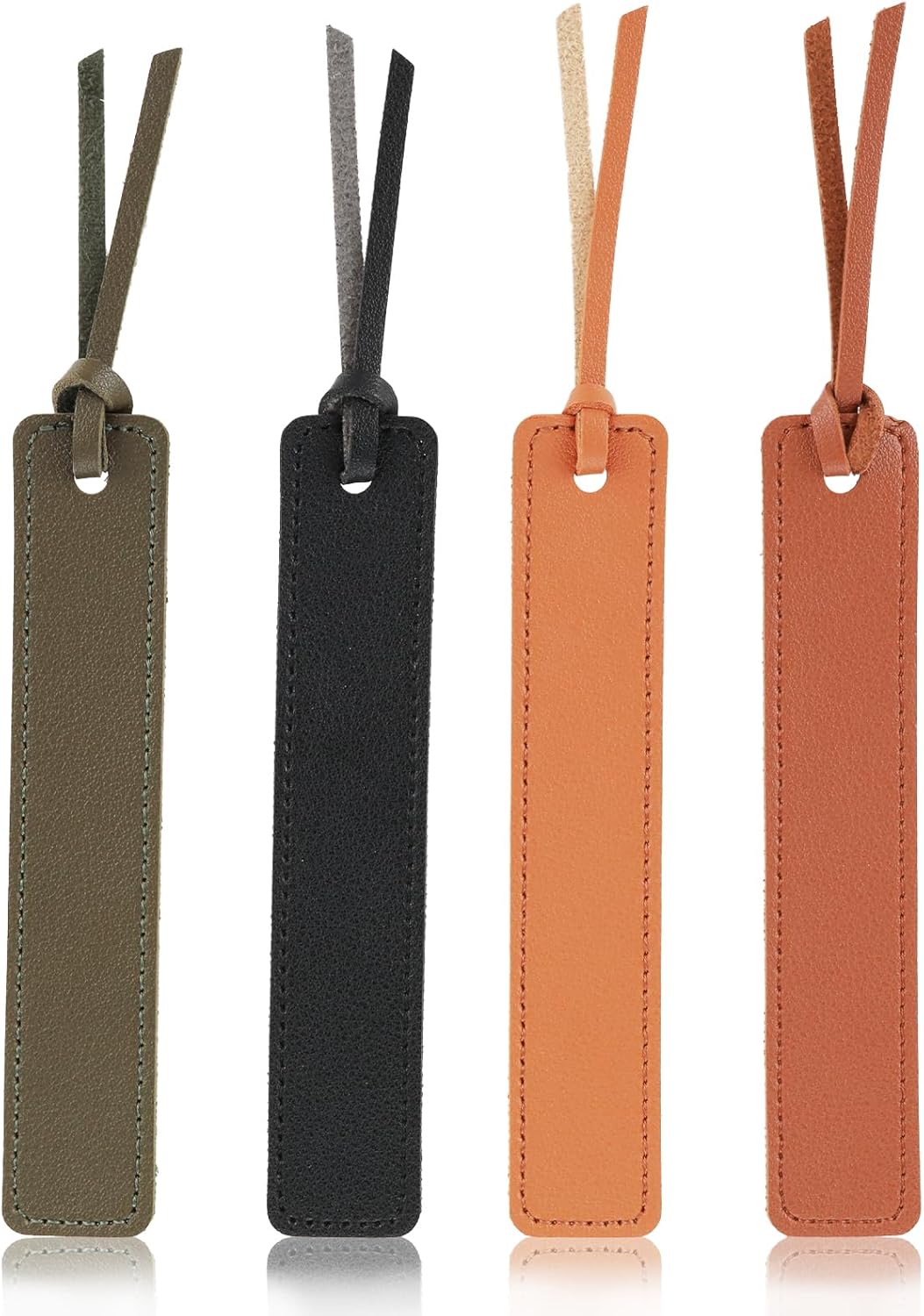 4 PCS Leather Bookmark, Leather Bookmarks Book Markers for
