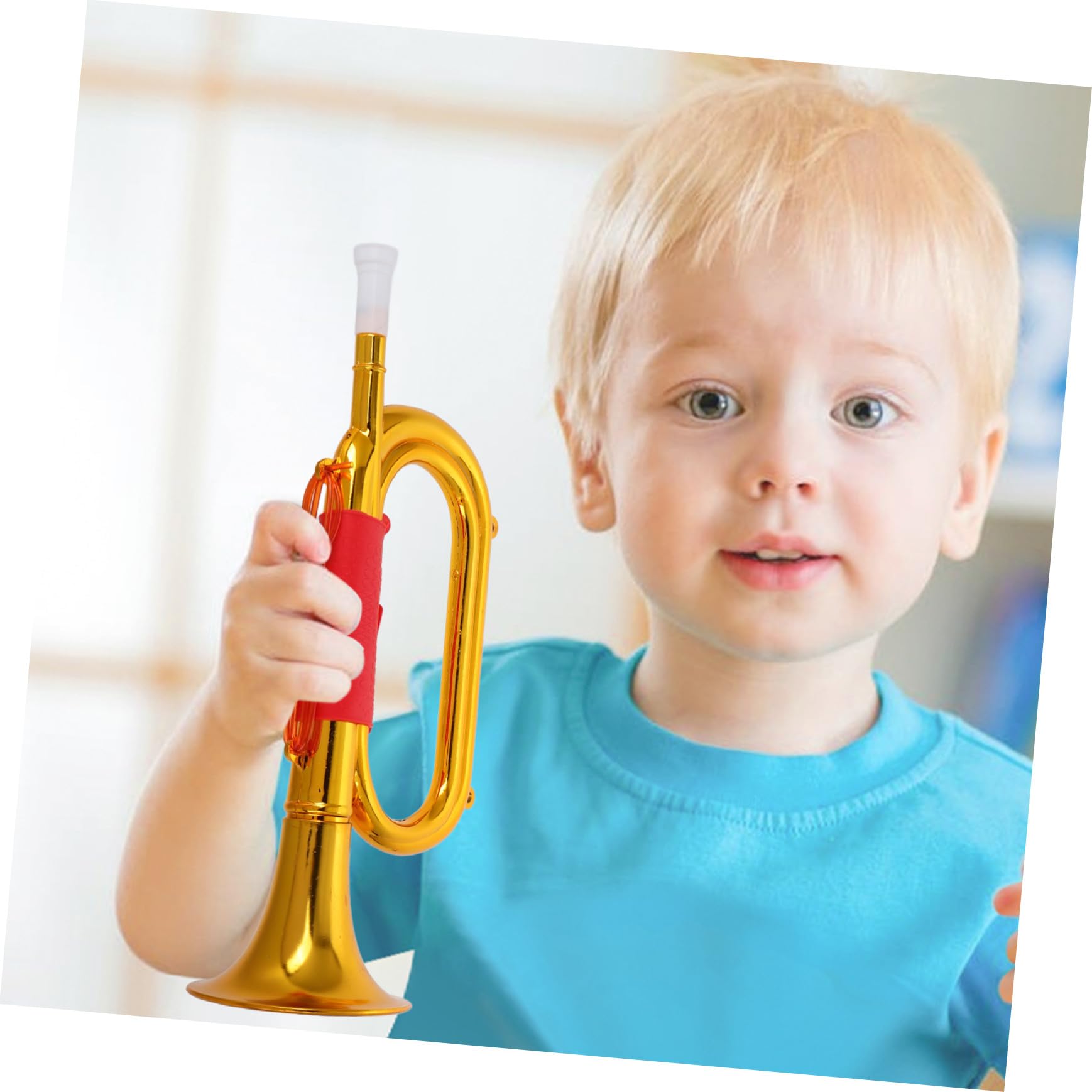 UKCOCO Trompetas De Plástico: Cornetas 13 Pulgadas Juguetes Musicales para Niños Herramienta Musical Educación Temprana Accesorio para Presentaciones En Escenarios De Fiestas.