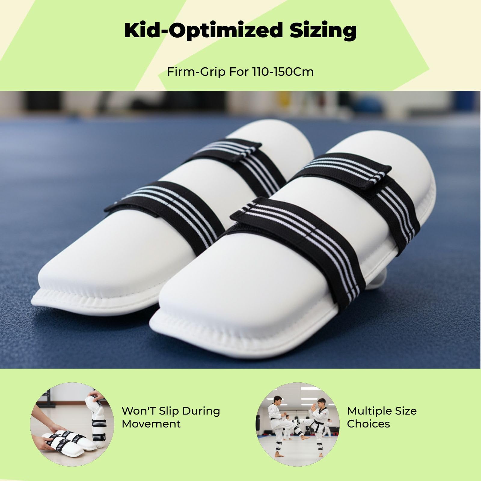 Taekwondo Guard Équipement de Protection Épaissi Rembourré Garde Protection pour MMA Arts Martiaux Muay Thai Unisexe Adultes Enfants Hommes Femmes, Protège-Jambes et Bras S