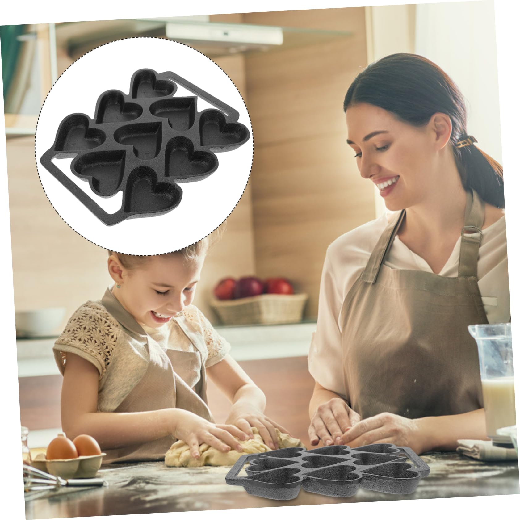HEMOTON Moule à Pâtisserie Forme Cœur Outil De Cuisine Pour Gâteaux Pâtisserie Forme De Cœur