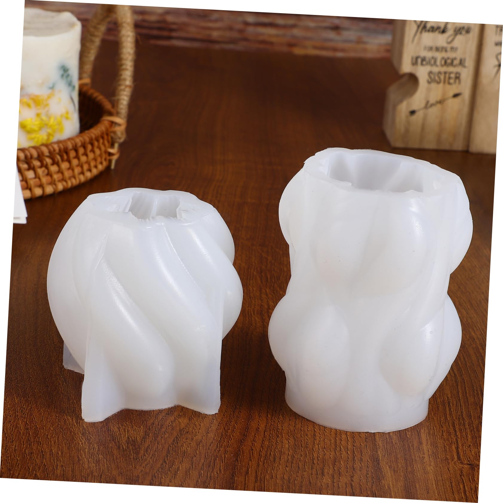 Artibetter 4pezzi Stampi in Silicone Per Candele Forma d Per Fabbricazione Candele Fai Da Te Sapone e Decorazioni Per Casa