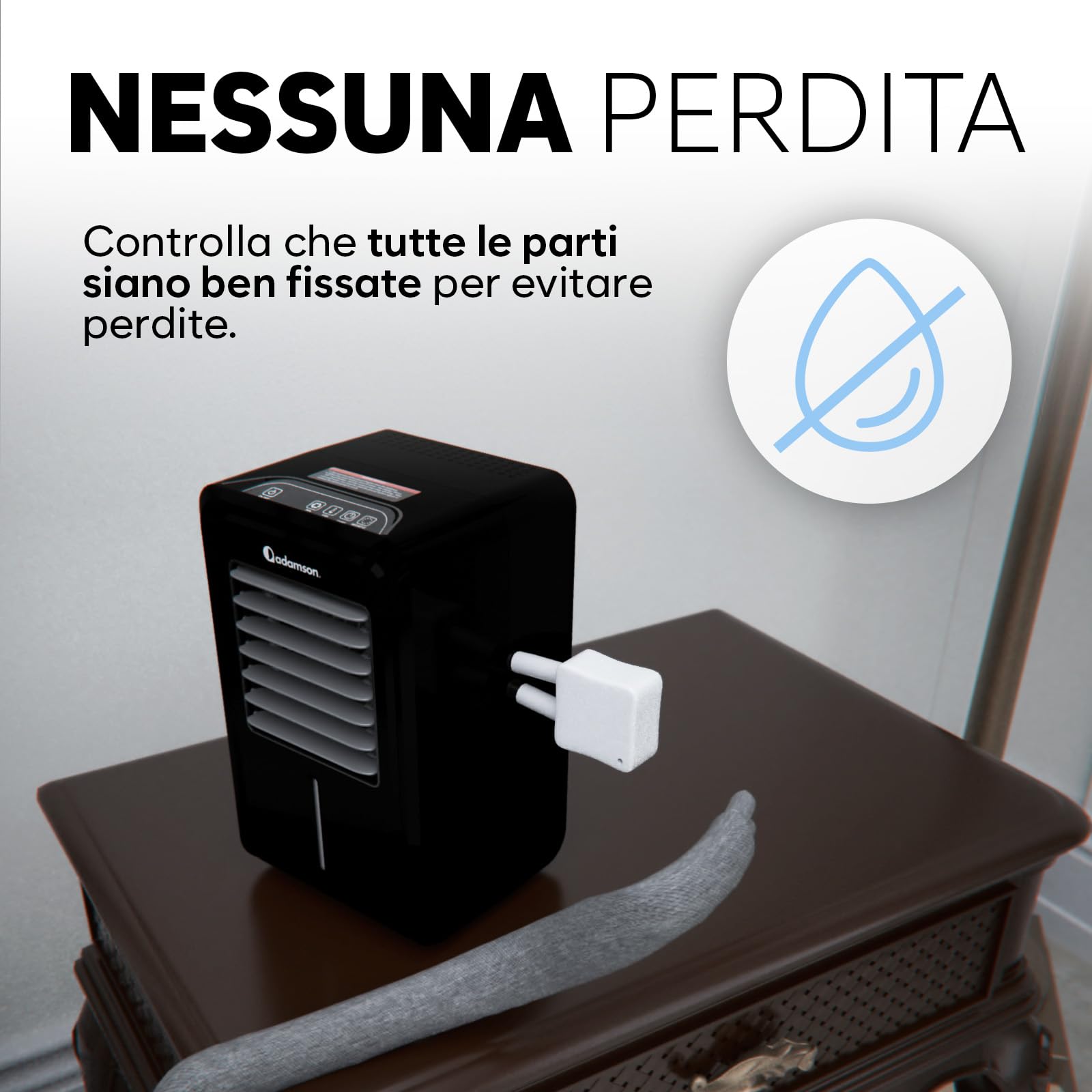 Adamson B10 Sistema di Raffreddamento per Letto -TWIN 190x100CM - Materasso Rinfrescante 100% Cotone per Sudorazioni Notturne- Topper Refrigerato per Chi Soffre il Caldo - Garanzia 5 Anni - Nero Notte
