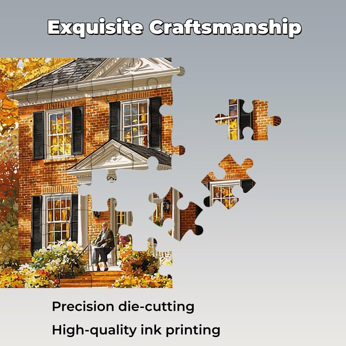 Puzzle 1500 elementów jesień, drewniane puzzle dla dorosłych, 87x57cm -1492
