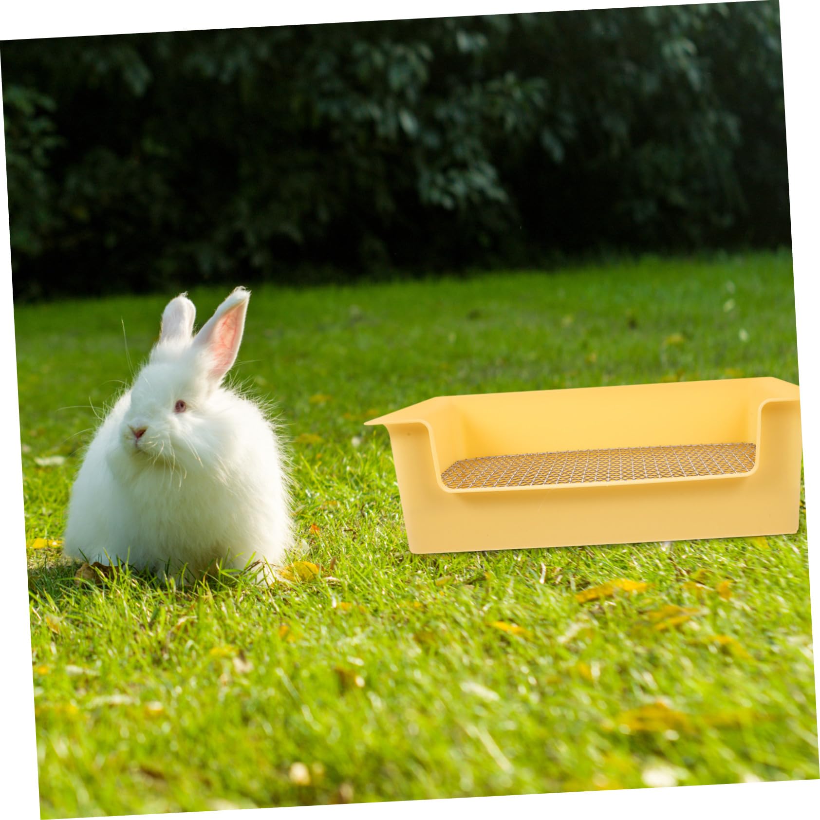 Gatuida Bac à Litière pour Lapin Et Petits Animaux Grille Amovible, Plastique Solide, Taille Moyenne, Cage Et Apprentissage, Convient pour Lapins, Cochons D’Inde Et Hamsters