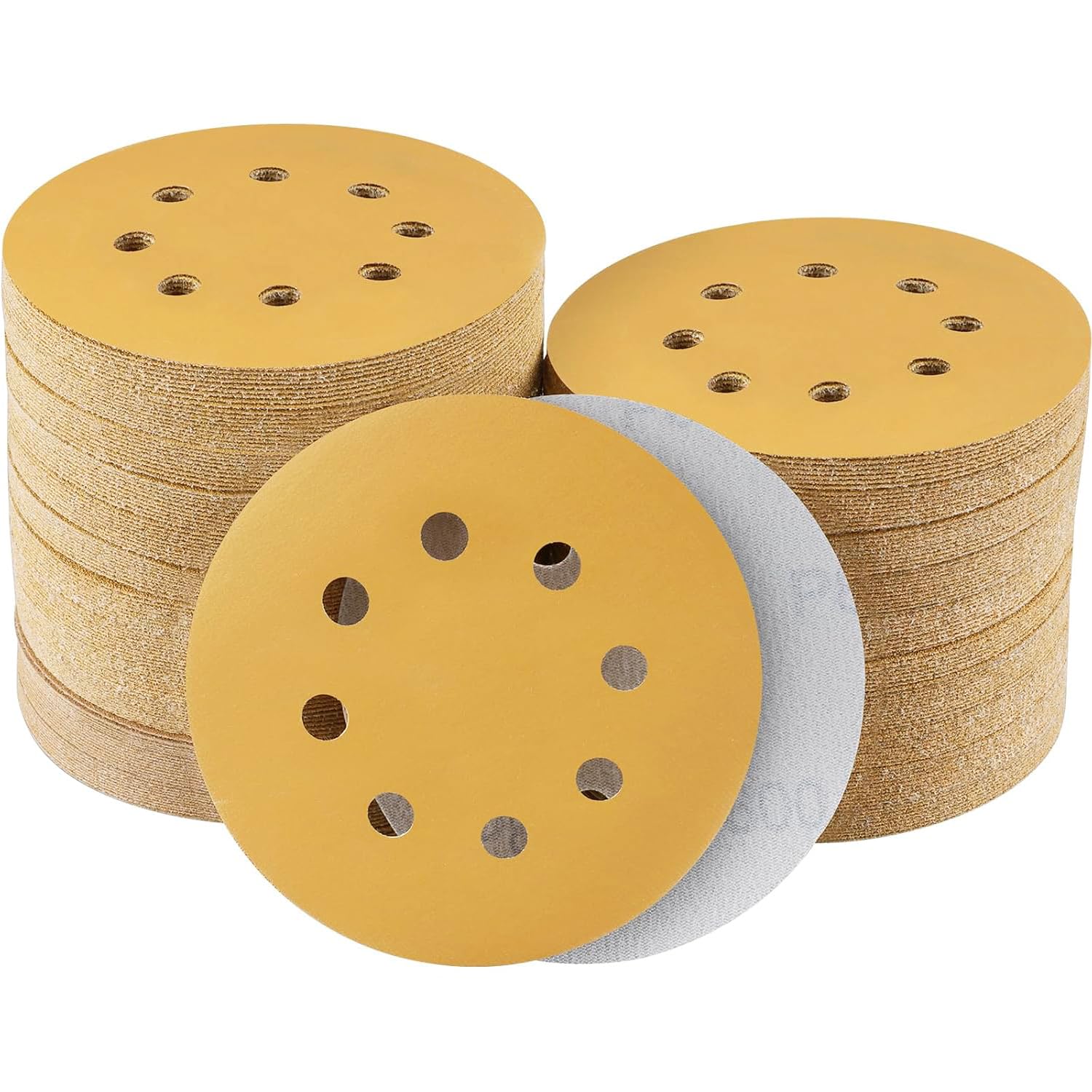 Sruhrak 120 Stück Schleifpapier 125mm Klett 40-800 Körnung